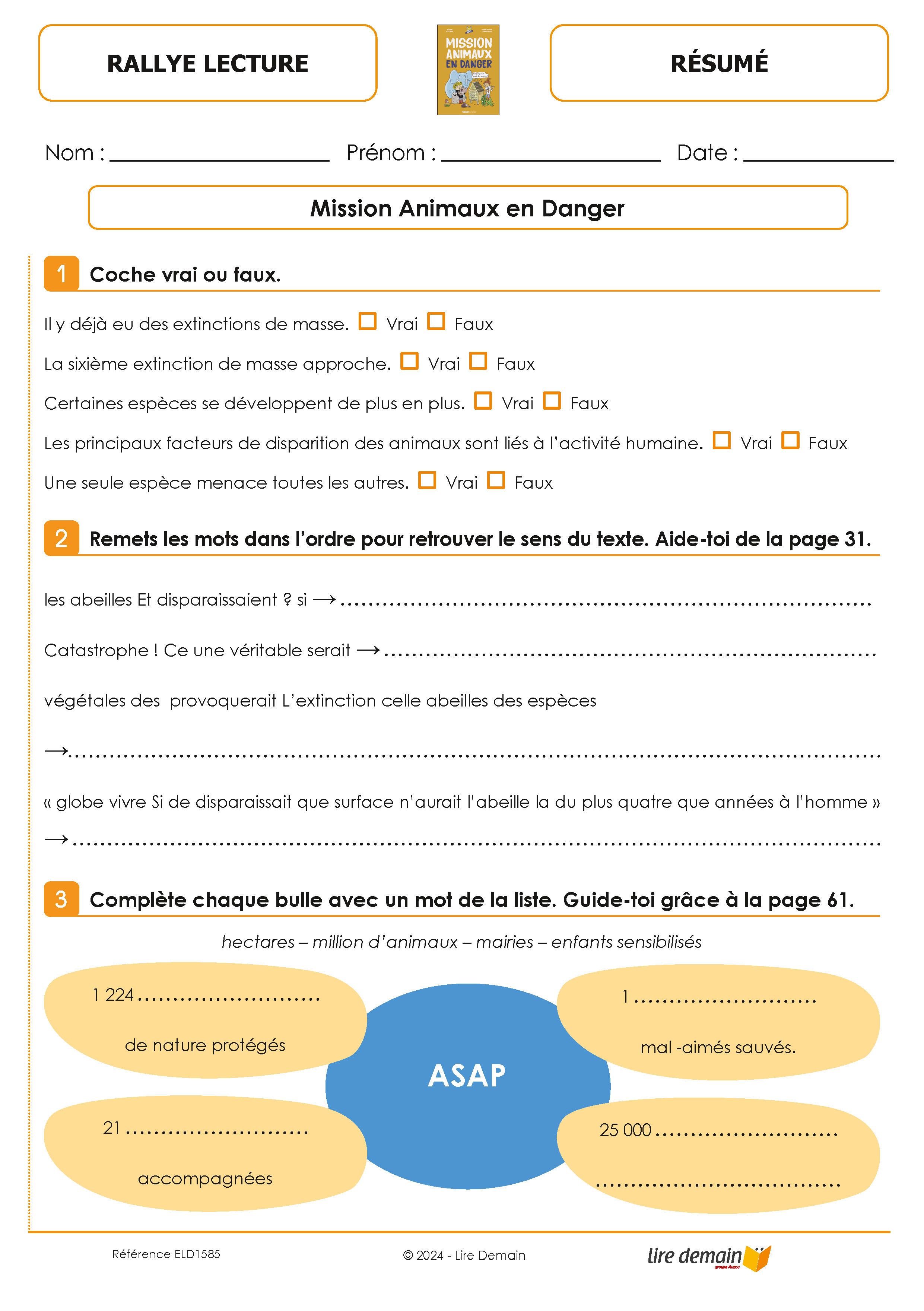 RALLYE LECTURE - MISSION ECOLOGIE (FICHIER SEUL)