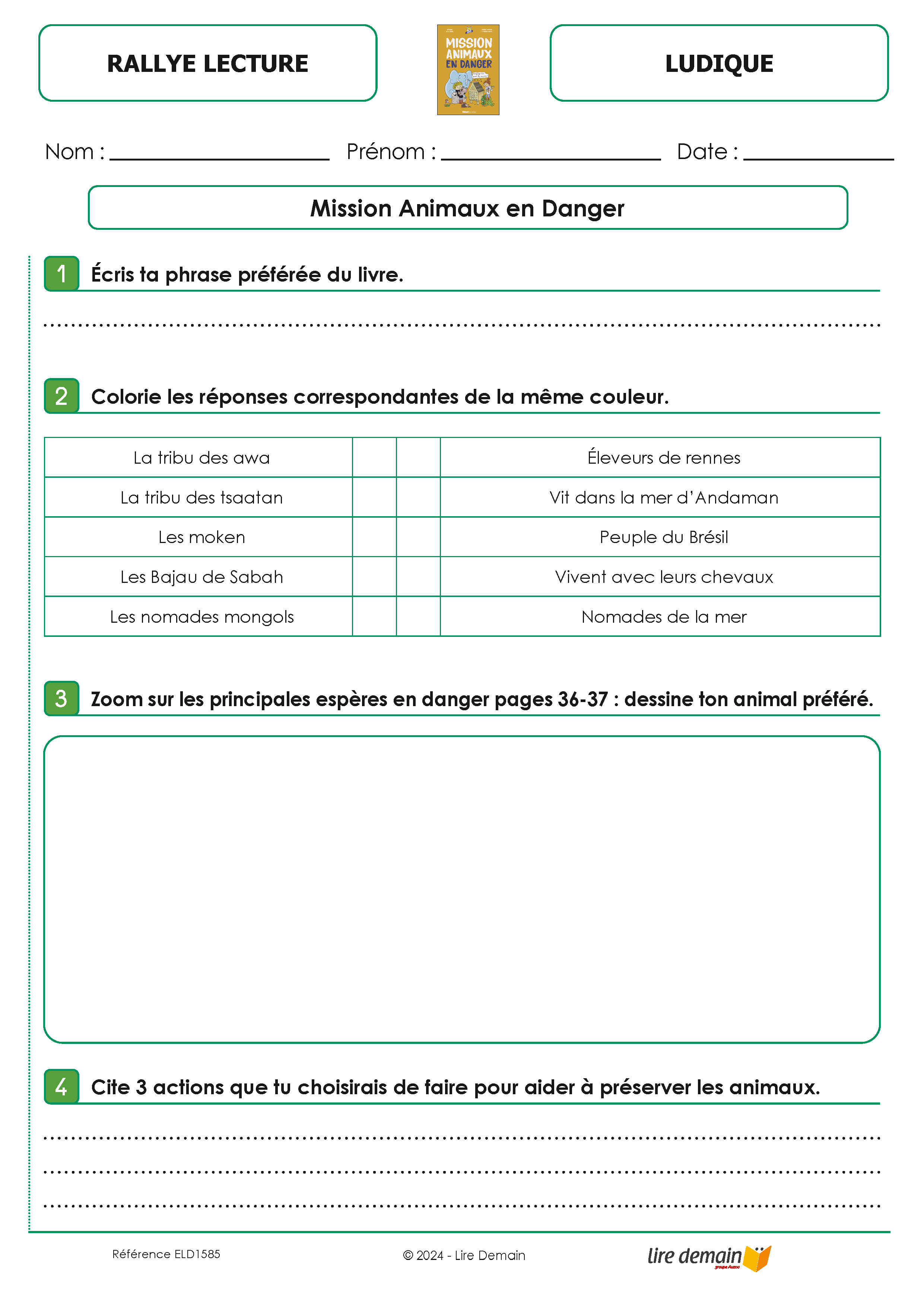 RALLYE LECTURE - MISSION ECOLOGIE (FICHIER SEUL)