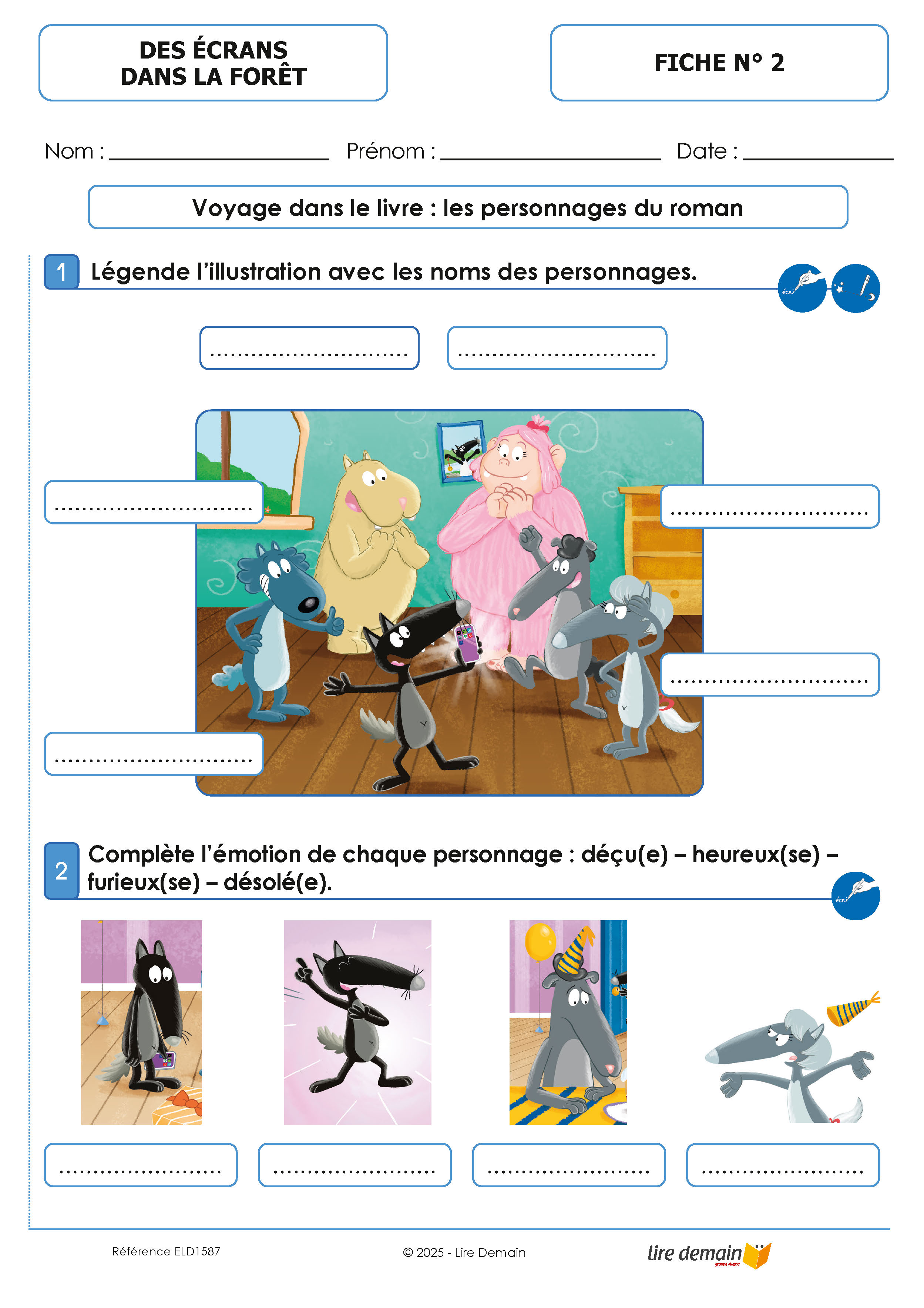 LECTURE SUIVIE - DES ECRANS DANS LA FORET  (25 EX)