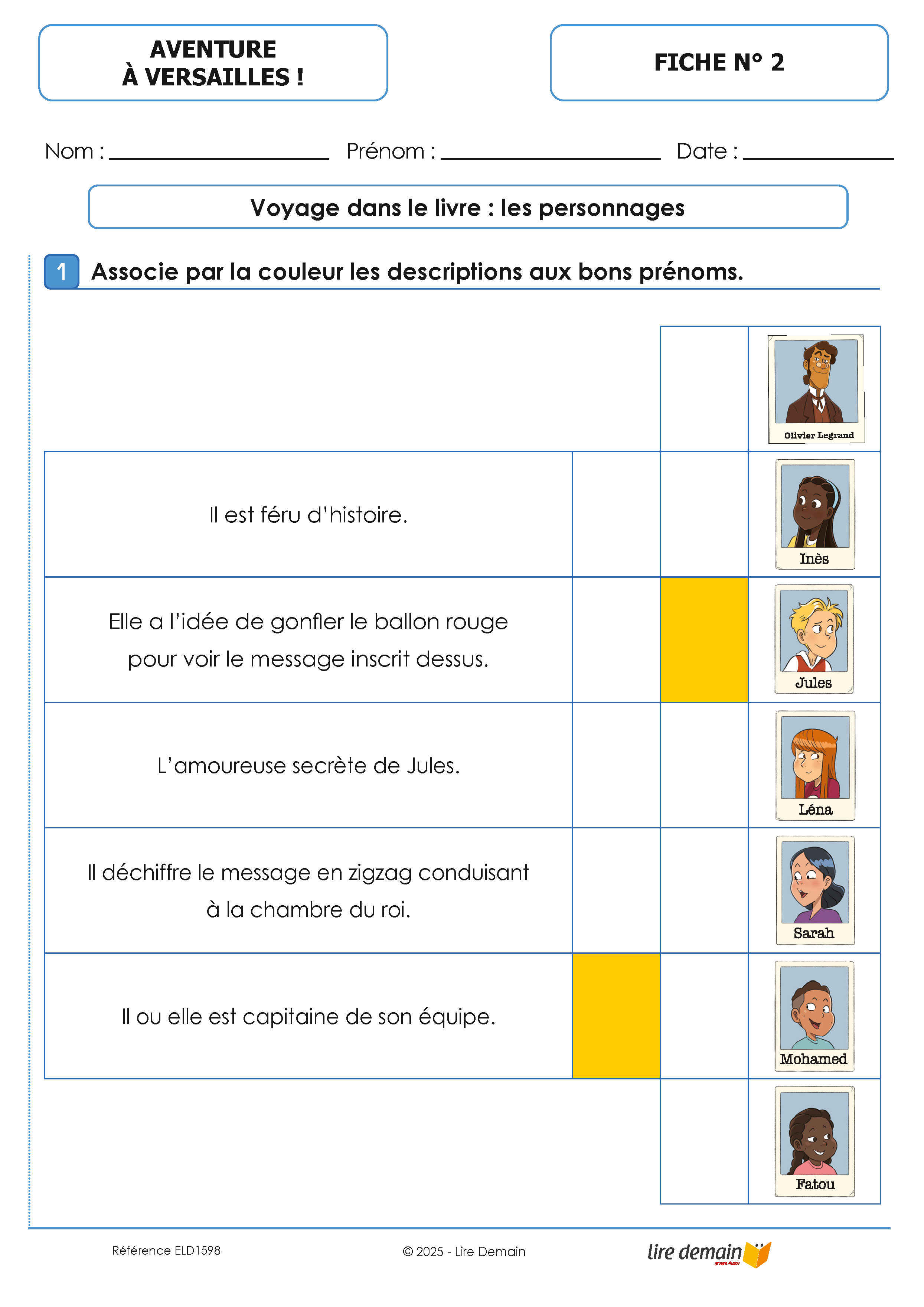 LECTURE SUIVIE - AVENTURE A VERSAILLES ! (FICHIER SEUL)