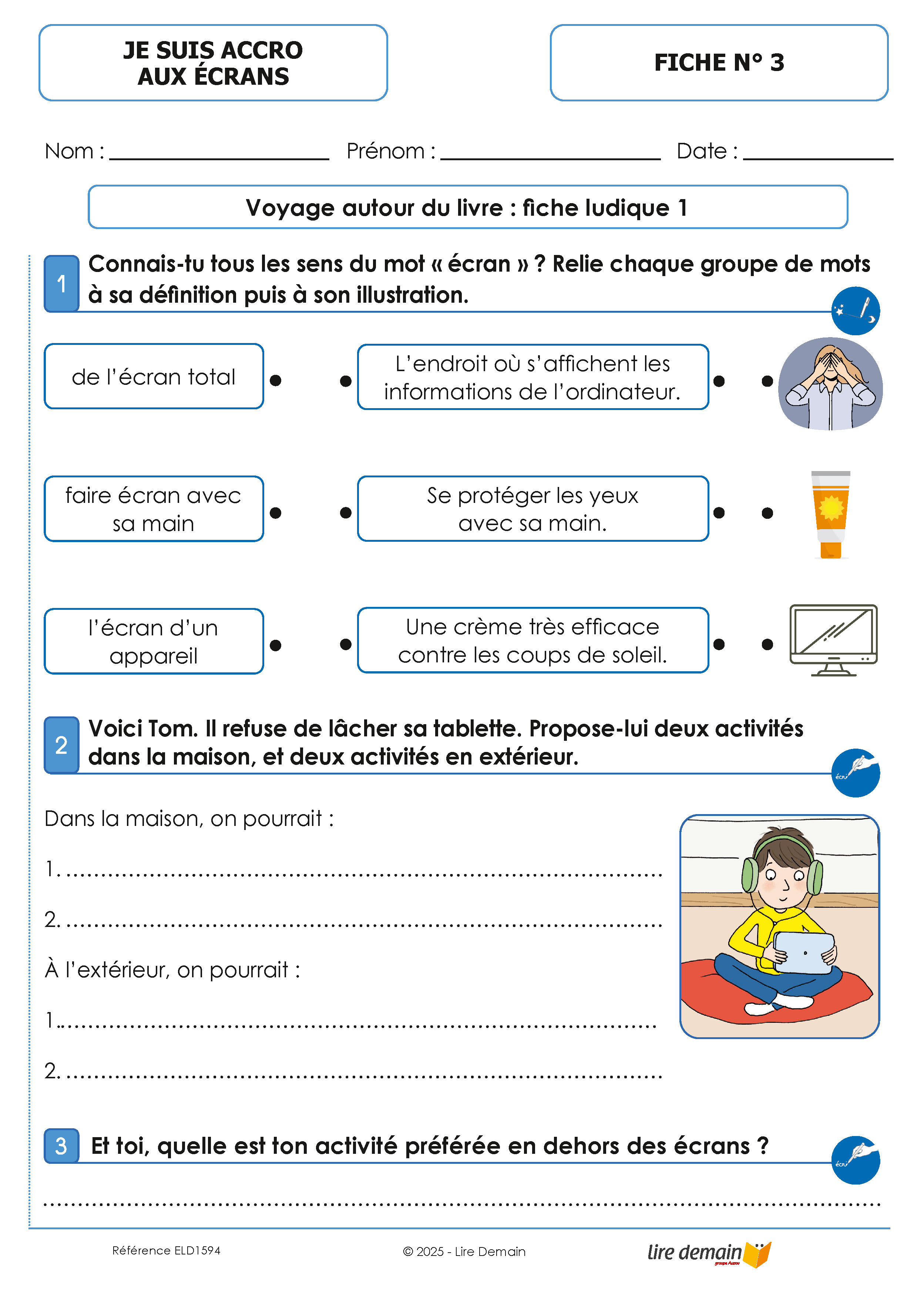 LECTURE SUIVIE - JE SUIS ACCRO AUX ECRANS (25 EX)