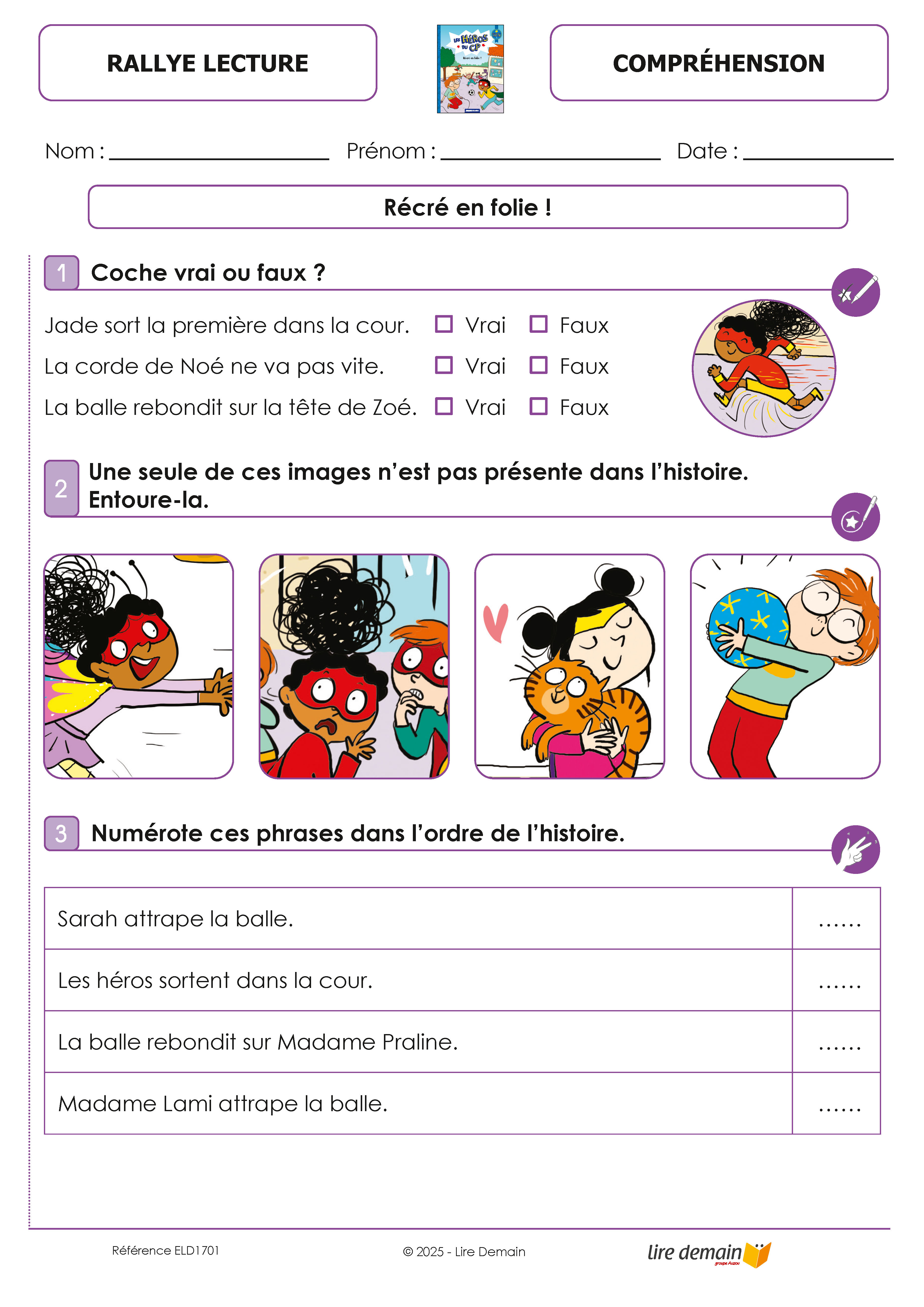 RALLYE LECTURE - LES HEROS DU CP (FICHIER SEUL)