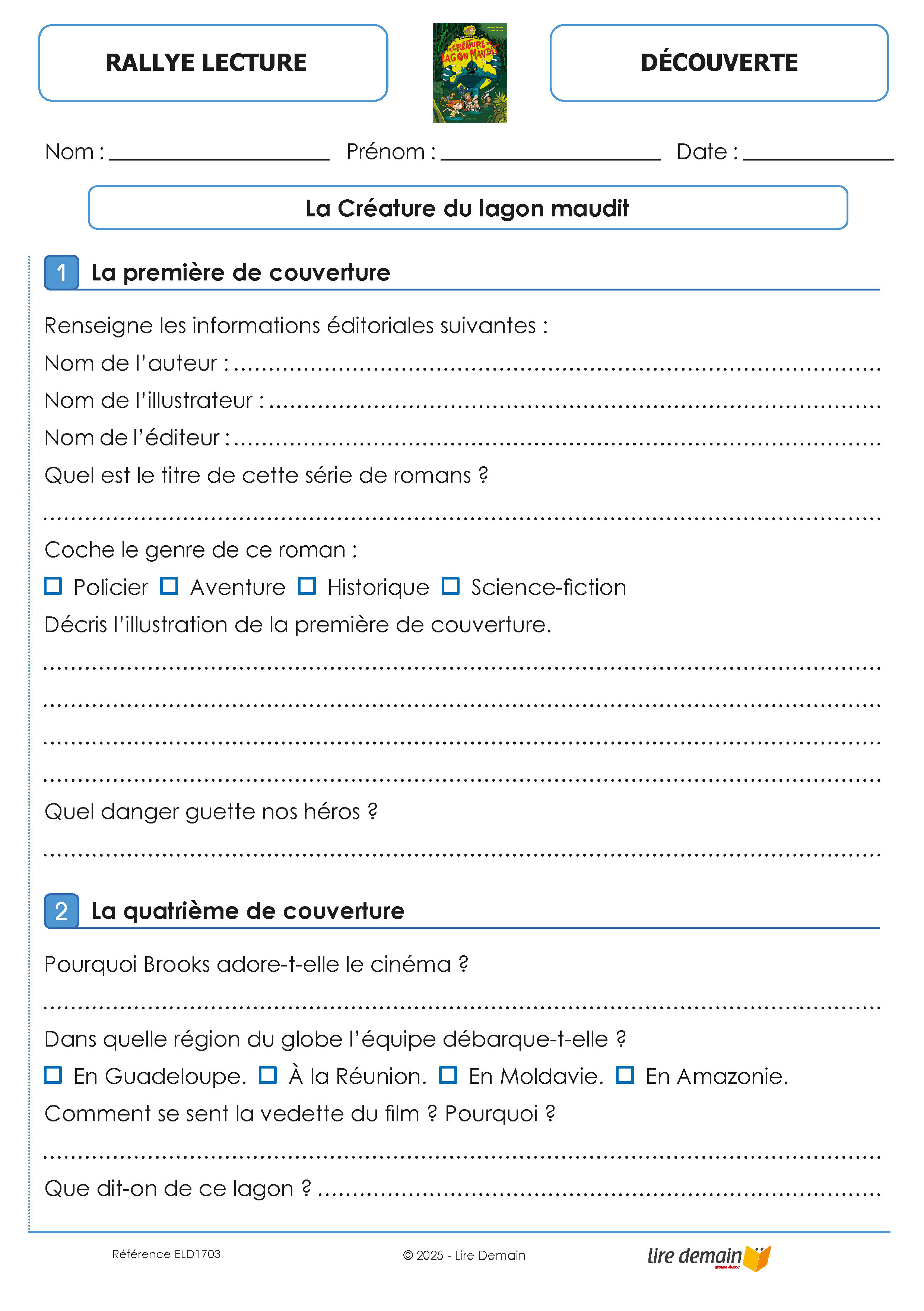 RALLYE LECTURE FRISSONS (FICHIER SEUL)