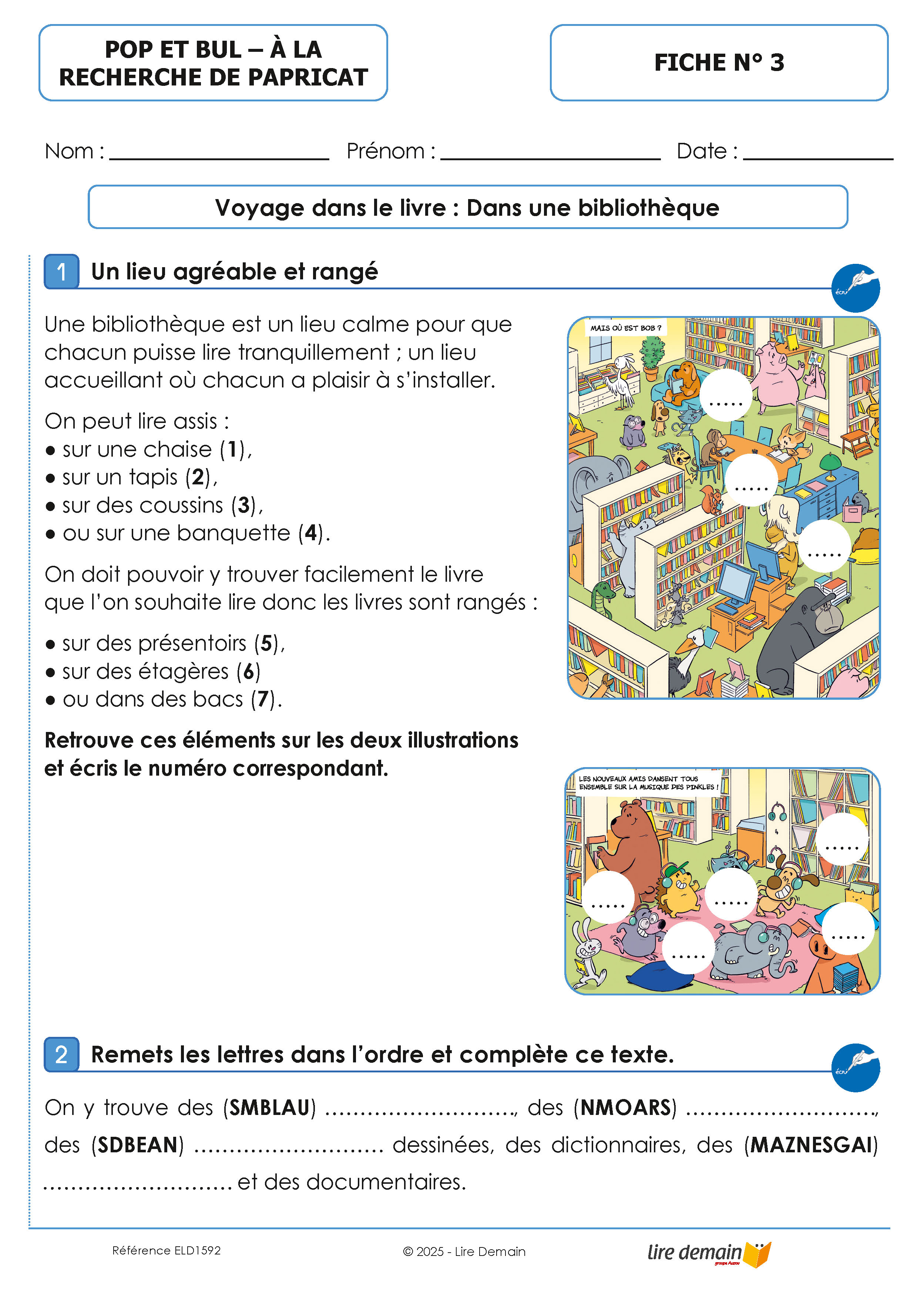 LECTURE SUIVIE - POP ET BUL (25 EX)