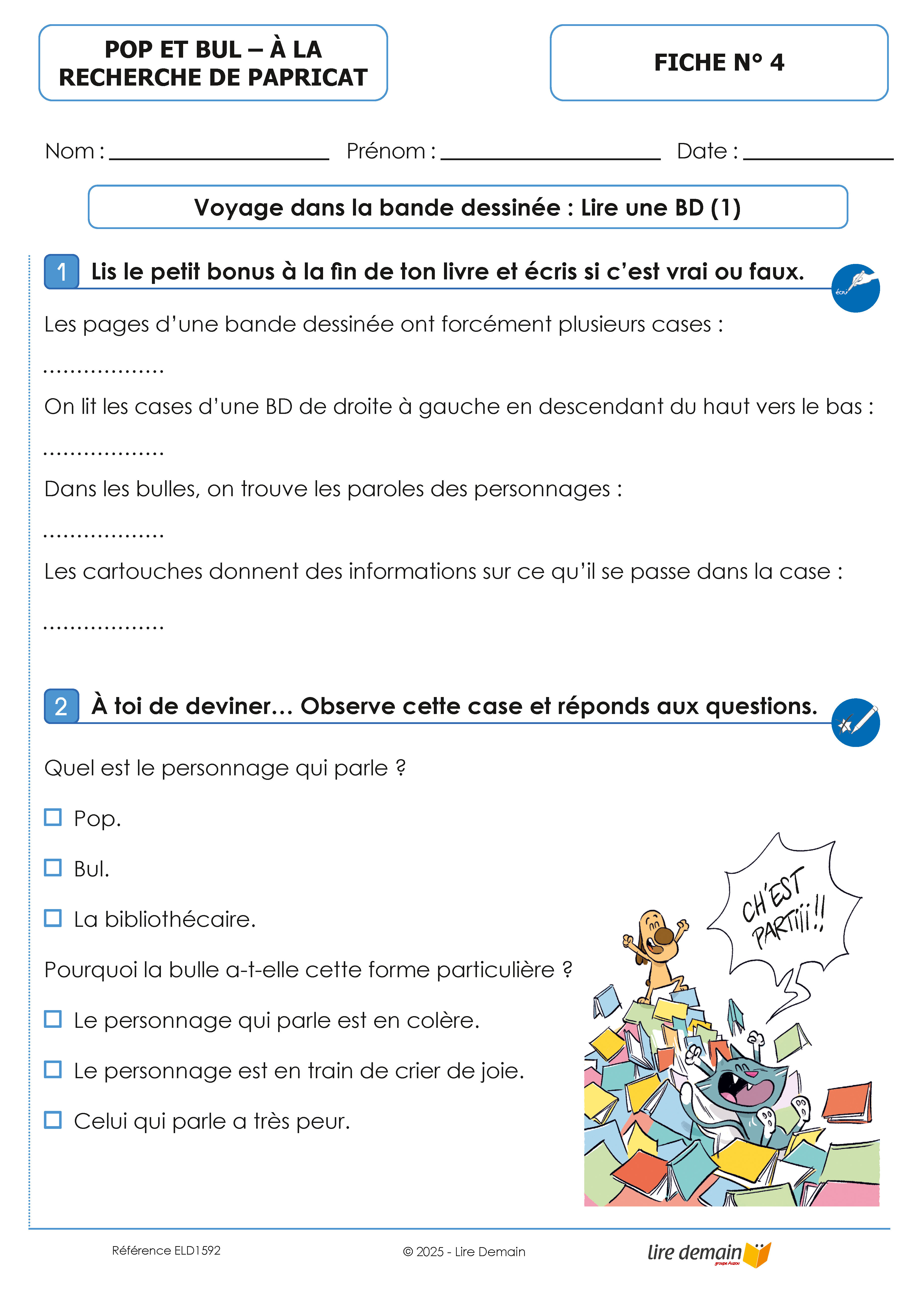 LECTURE SUIVIE - POP ET BUL (25 EX)