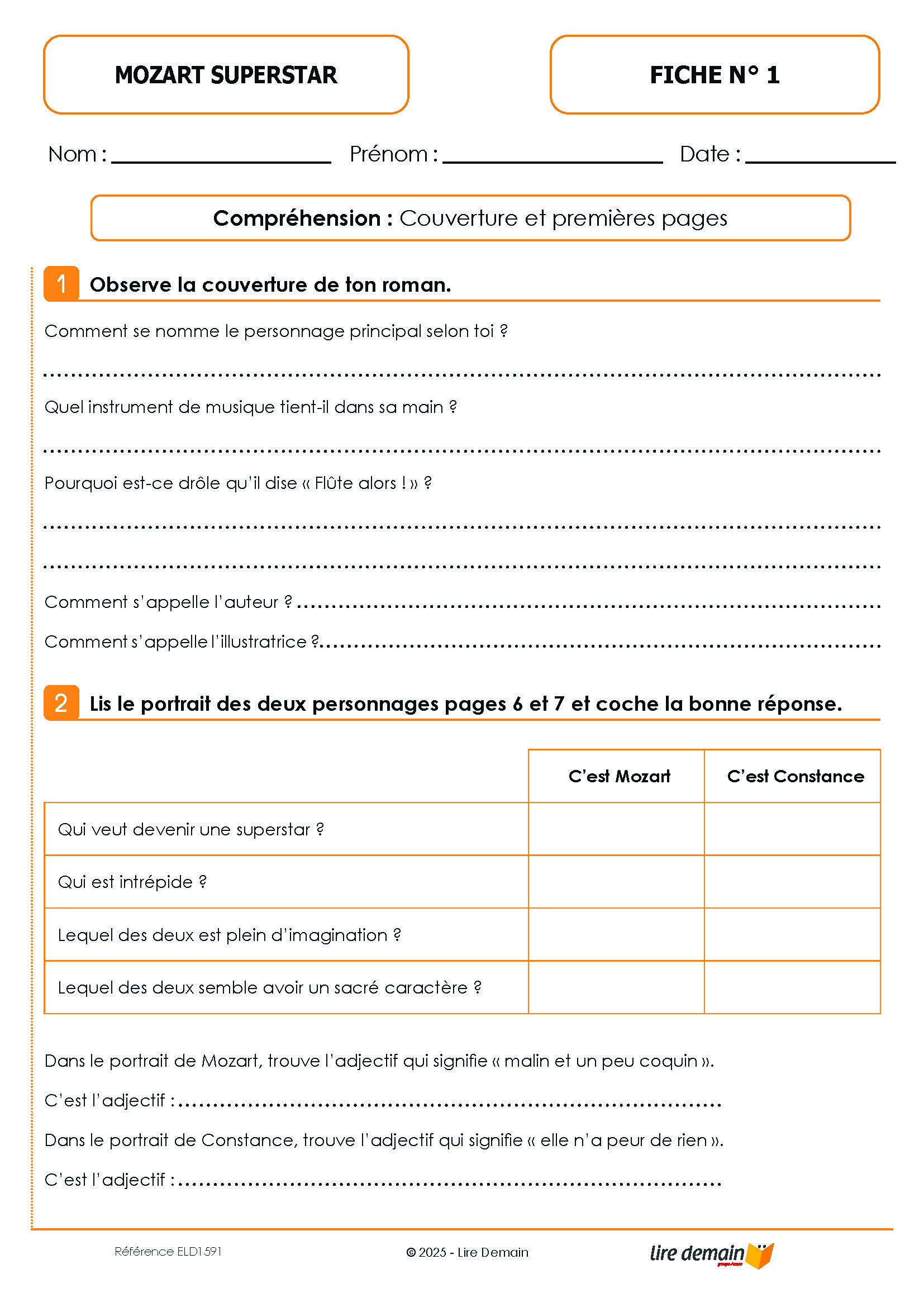 LECTURE SUIVIE MOZART SUPERSTAR (25 EX)