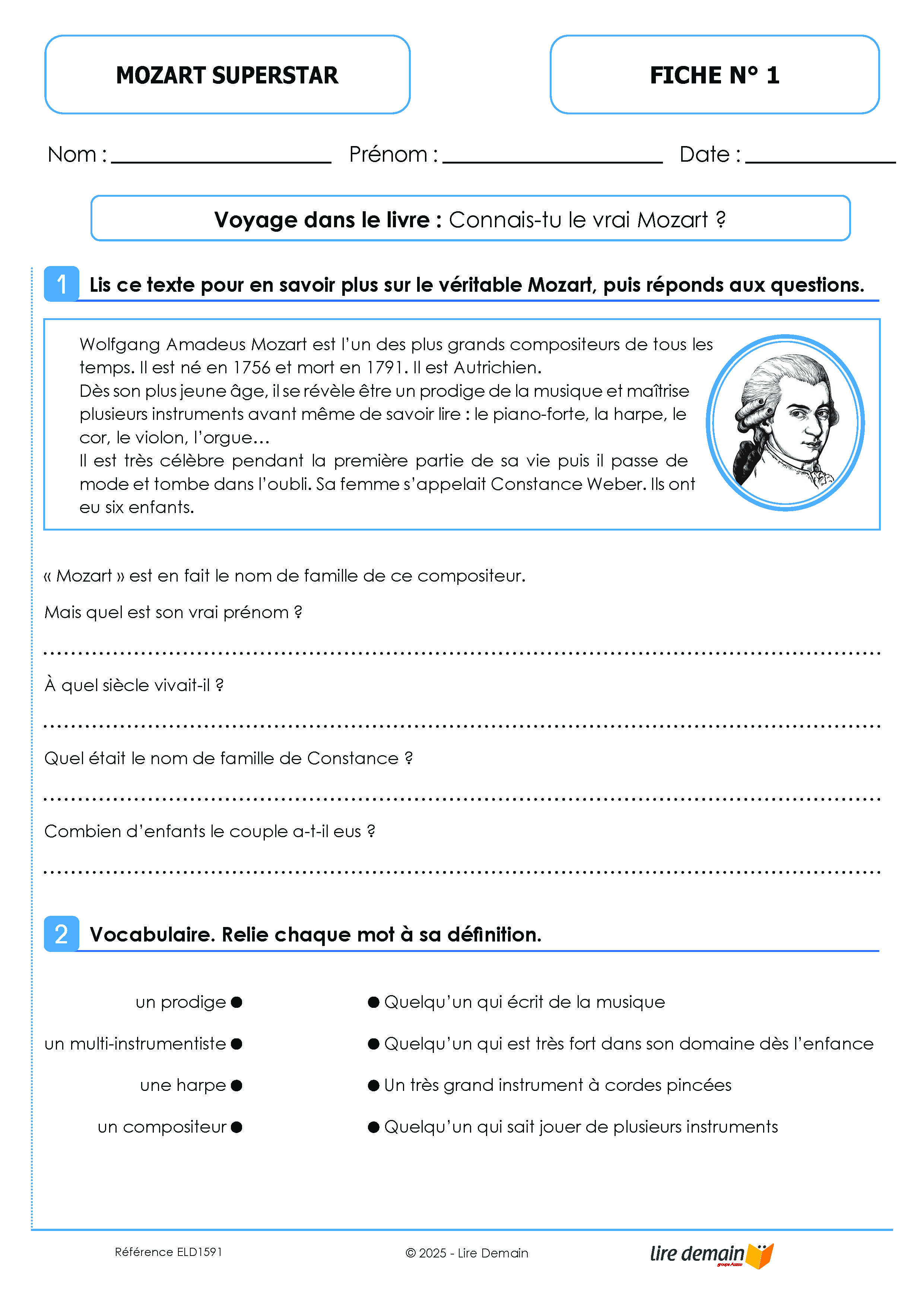 LECTURE SUIVIE MOZART SUPERSTAR (25 EX)