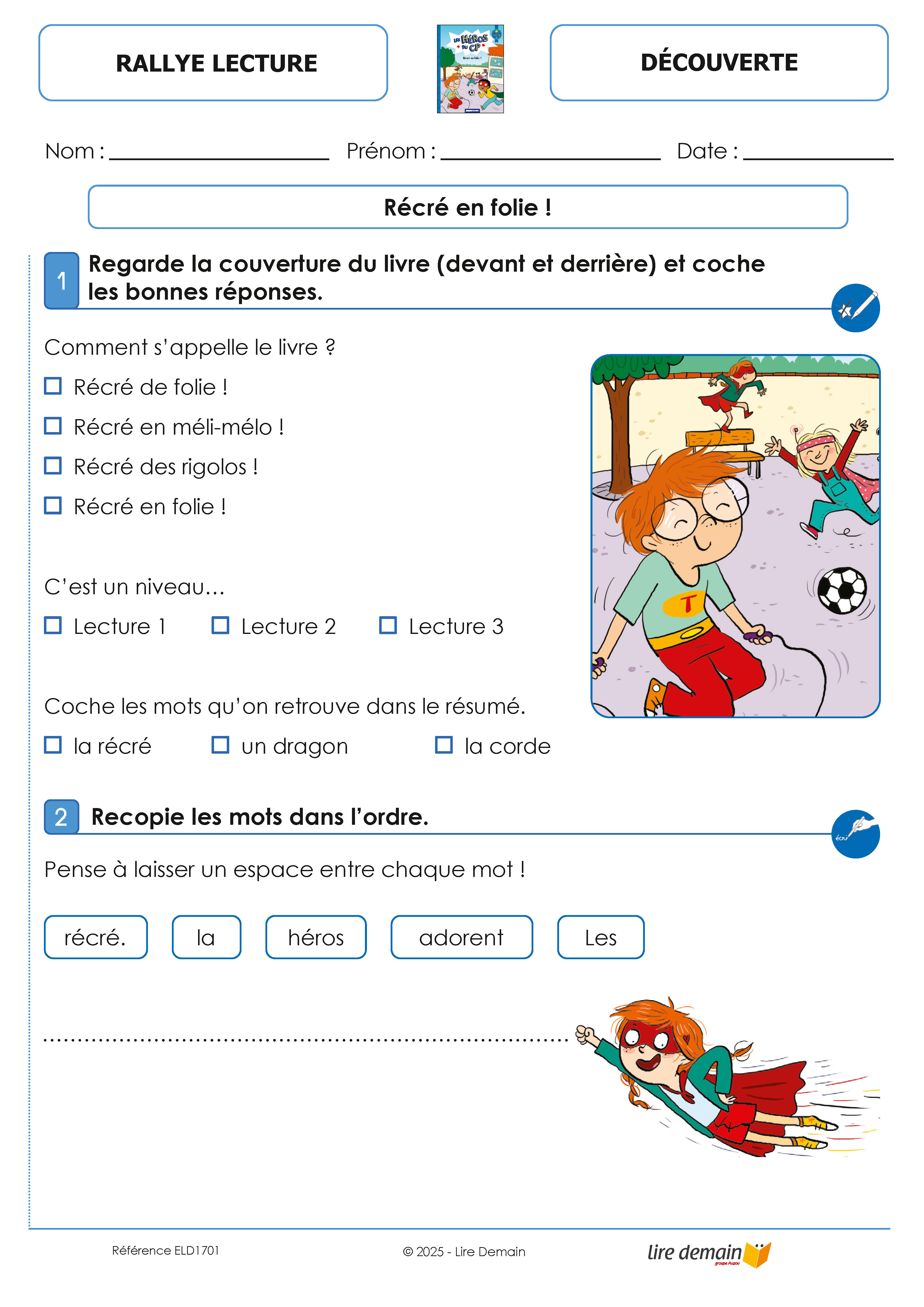 RALLYE LECTURE - LES HEROS DU CP 