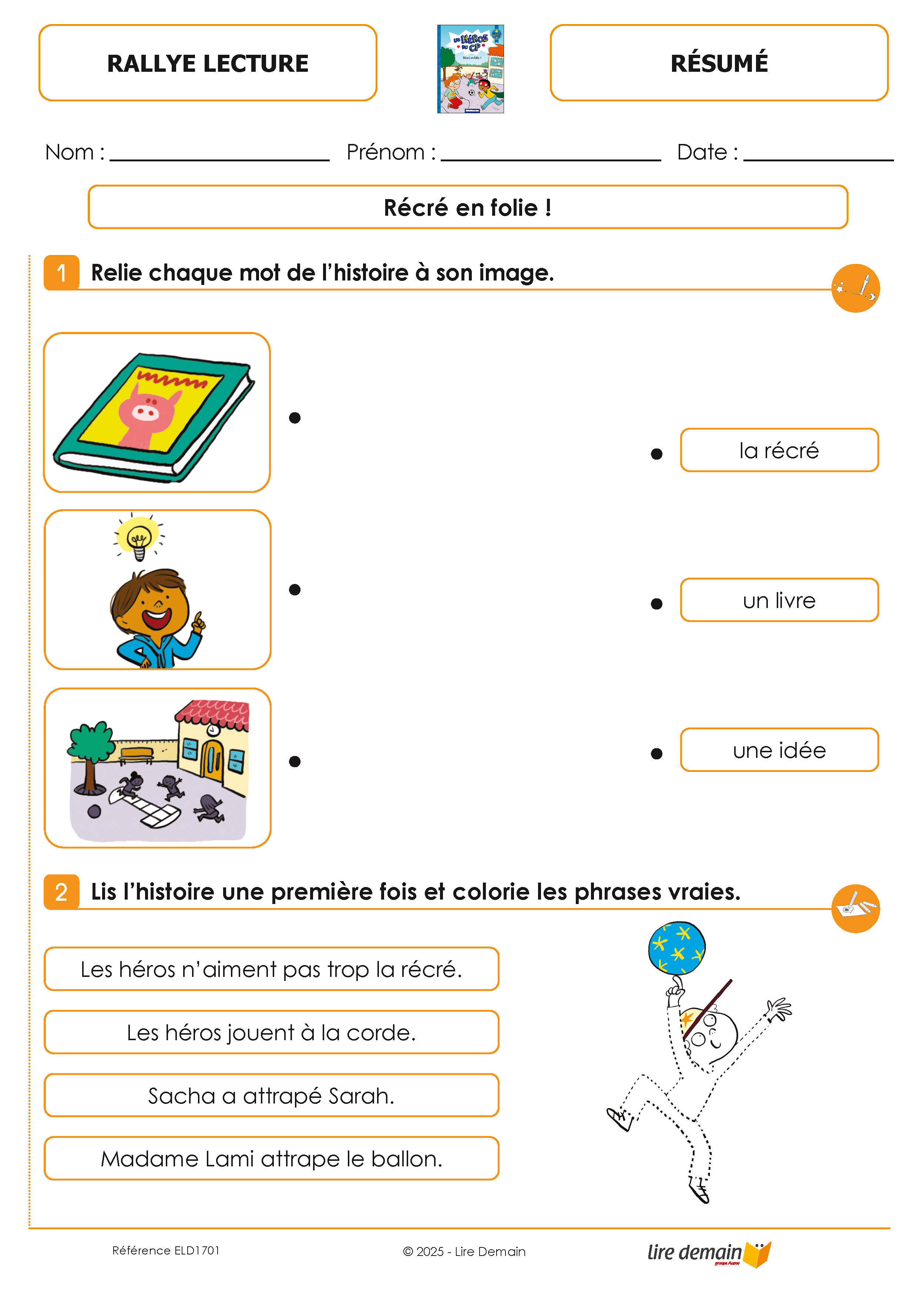 RALLYE LECTURE - LES HEROS DU CP 