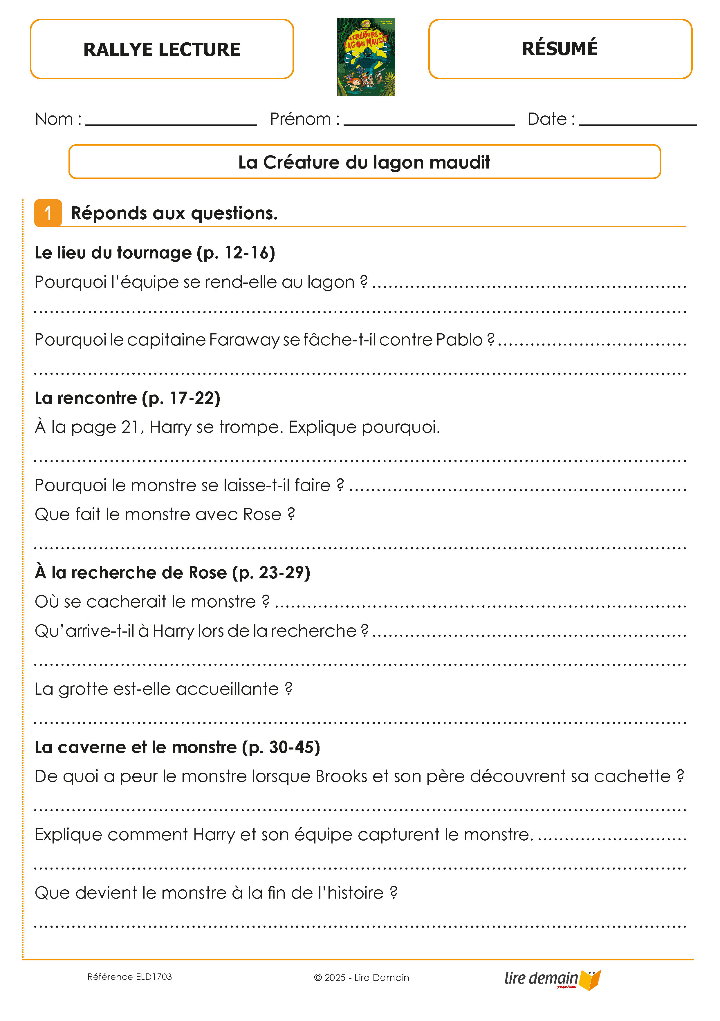 RALLYE LECTURE - FRISSONS