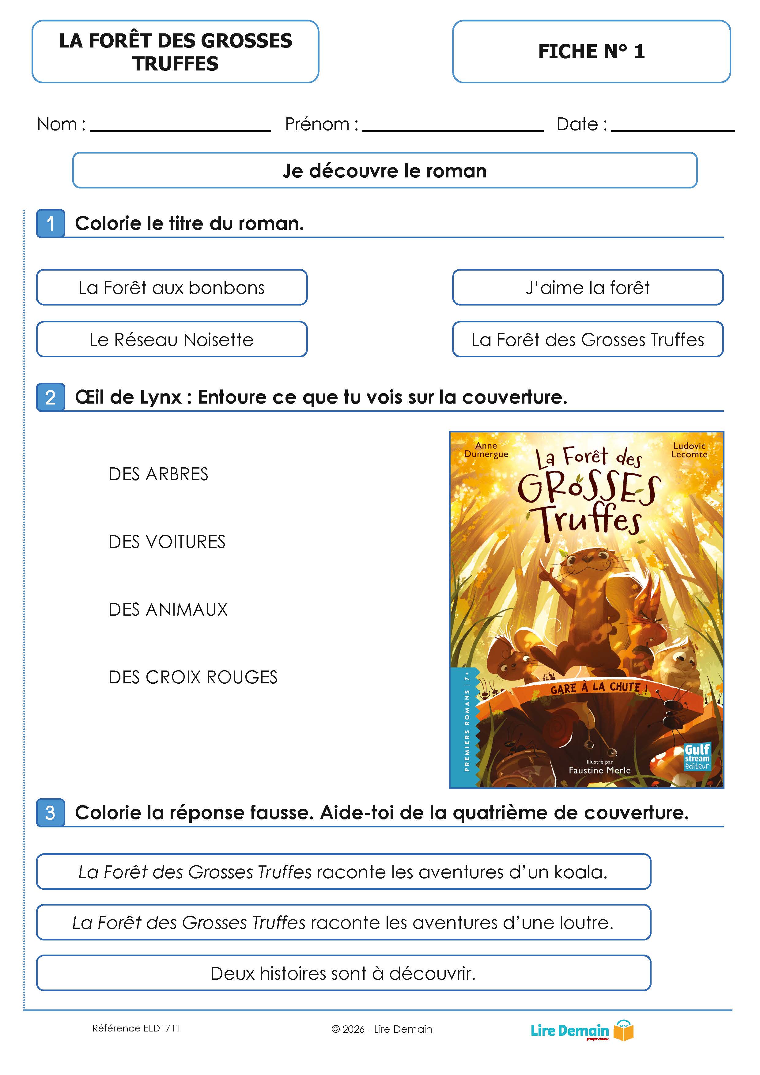 LECTURE SUIVIE - LA FORET DES GROSSES TRUFFES T1 LECTURE SUIVIE - LA FORET DES GROSSES TRUFFES T1