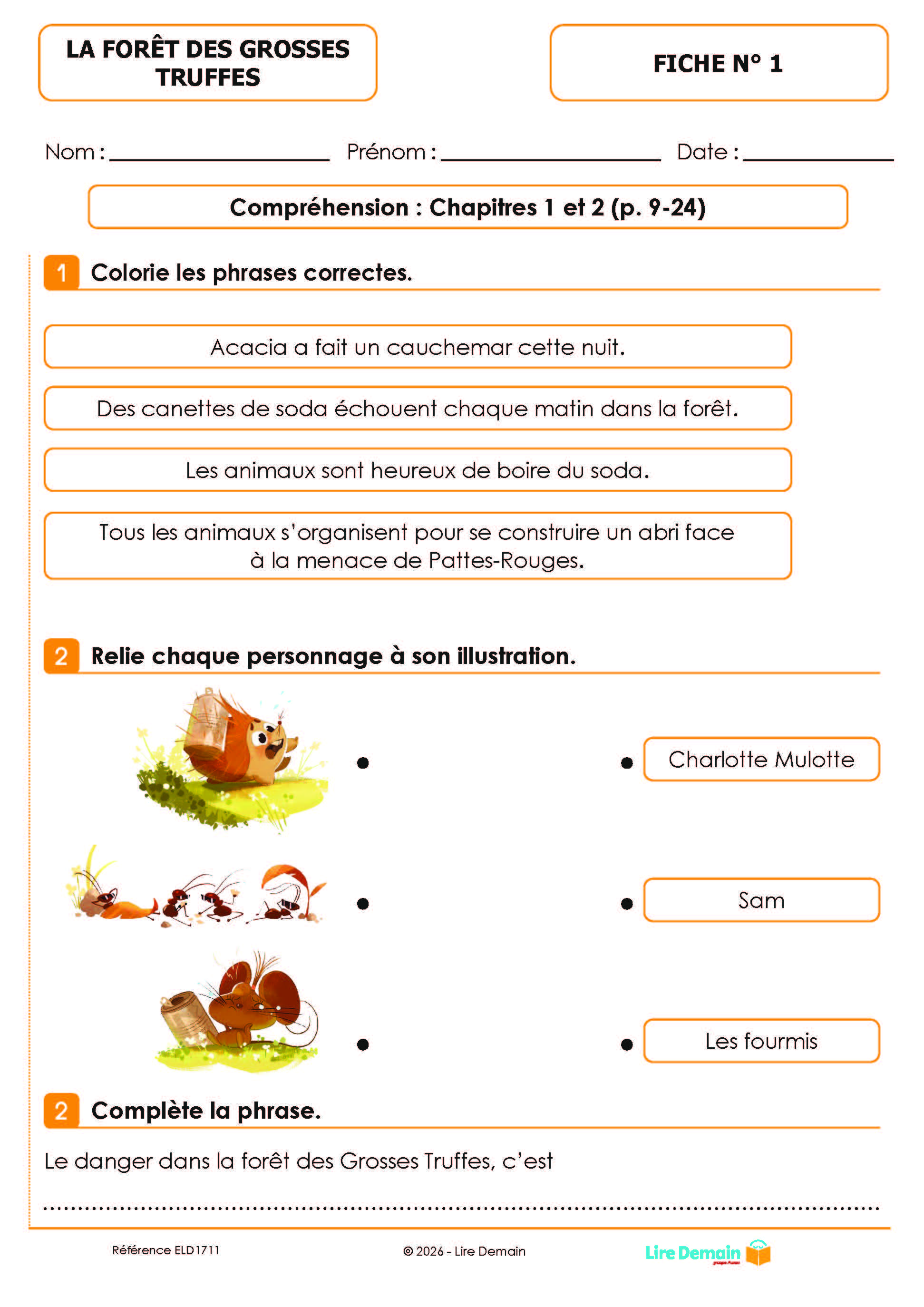 LECTURE SUIVIE - LA FORET DES GROSSES TRUFFES T1 LECTURE SUIVIE - LA FORET DES GROSSES TRUFFES T1