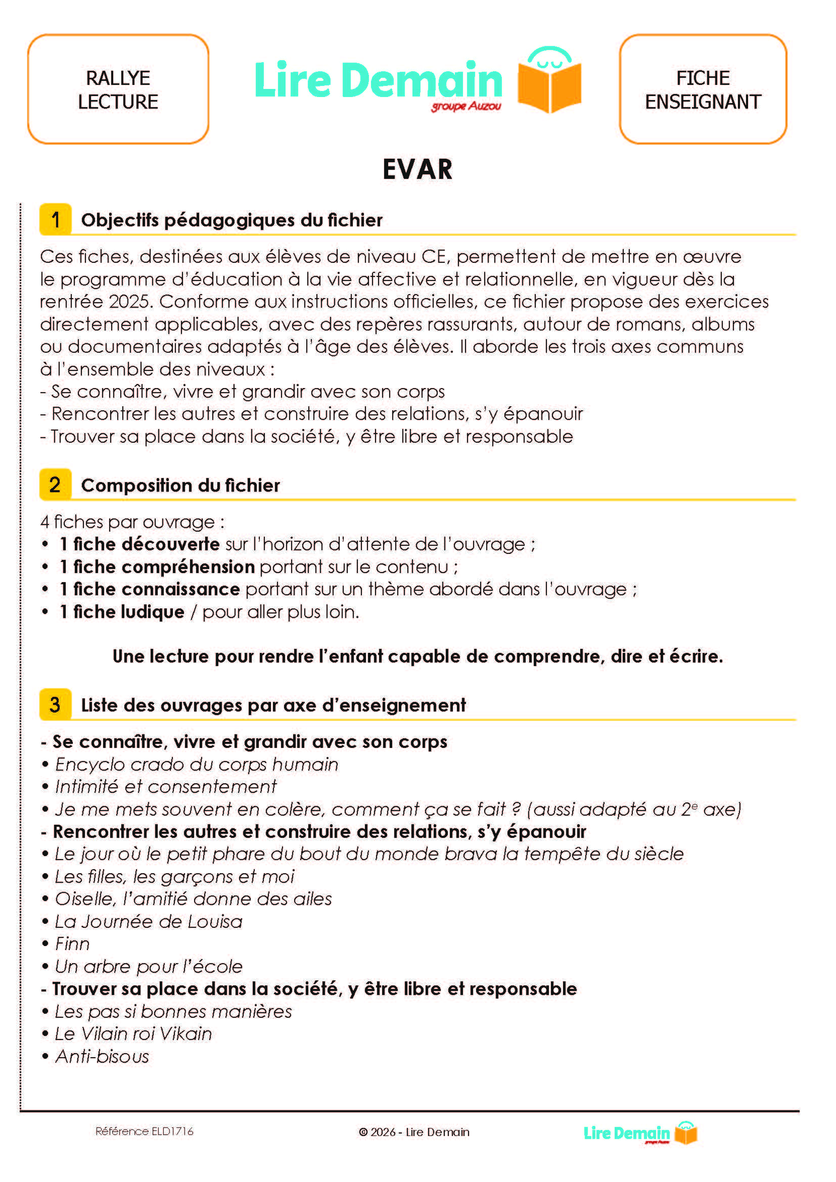 RALLYE LECTURE EVAR CE (FICHIER SEUL)
