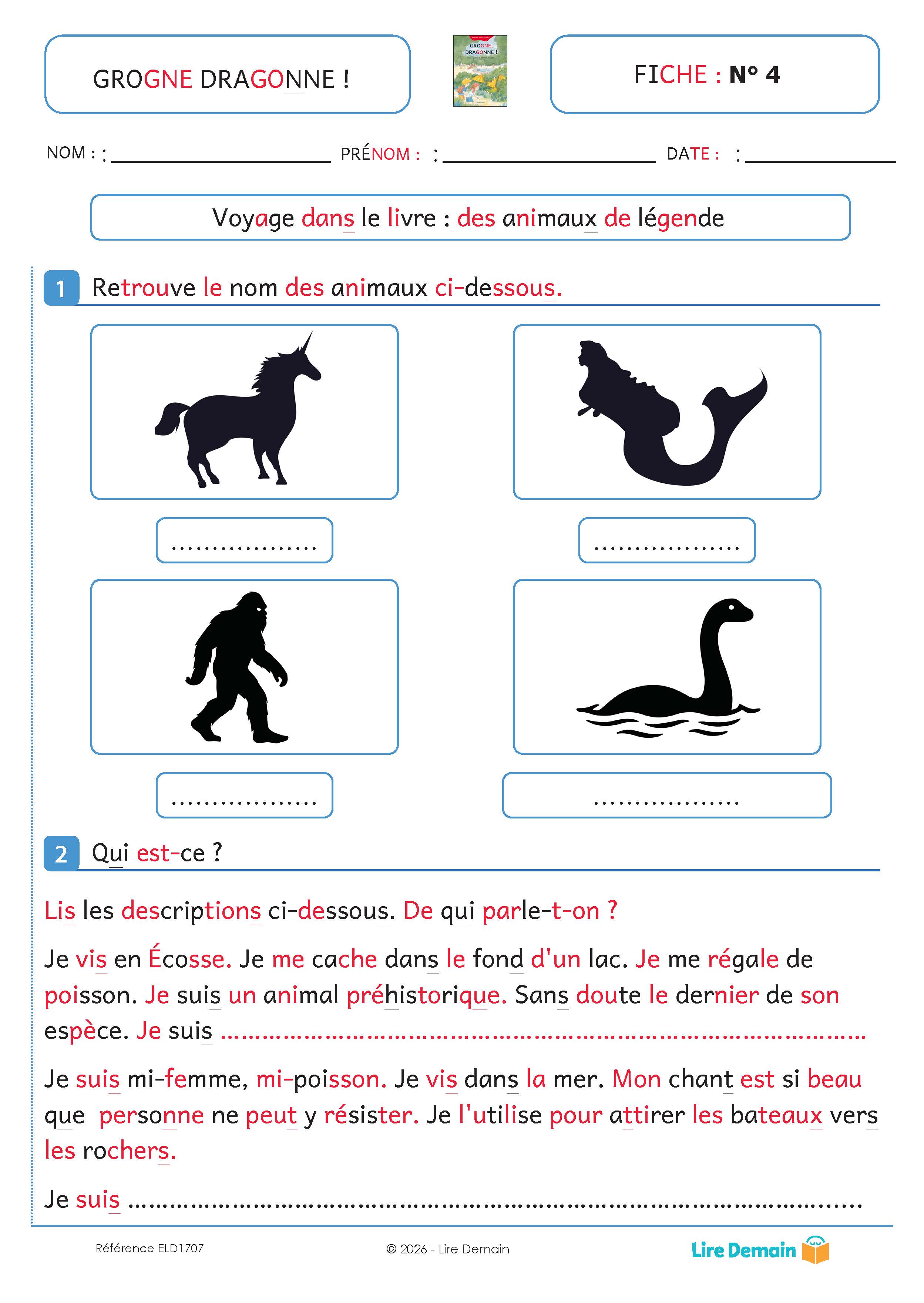  LECTURE SUIVIE - GROGNE DRAGONNE ! (25 EX)
