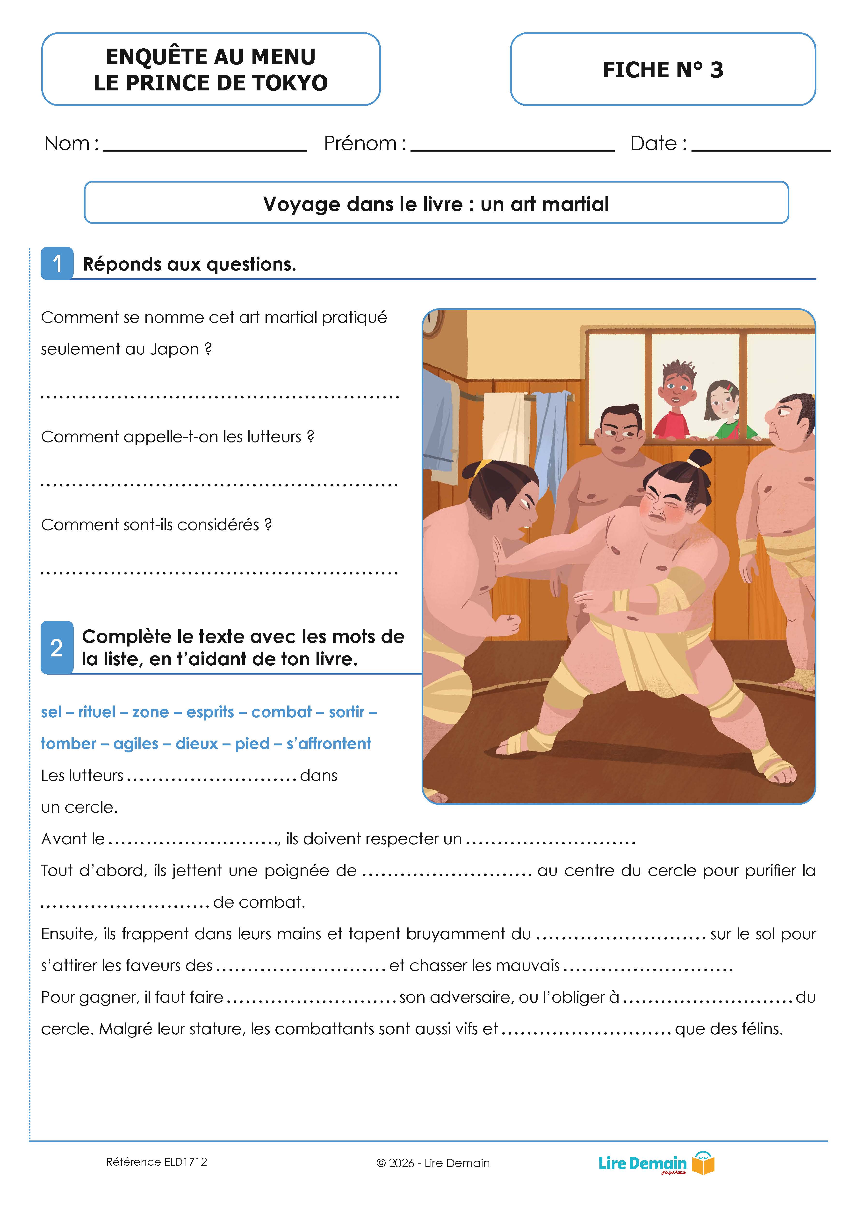 LECTURE SUIVIE - ENQUETE AU MENU ! - LE PRINCE DE TOKYO  (25 EX)