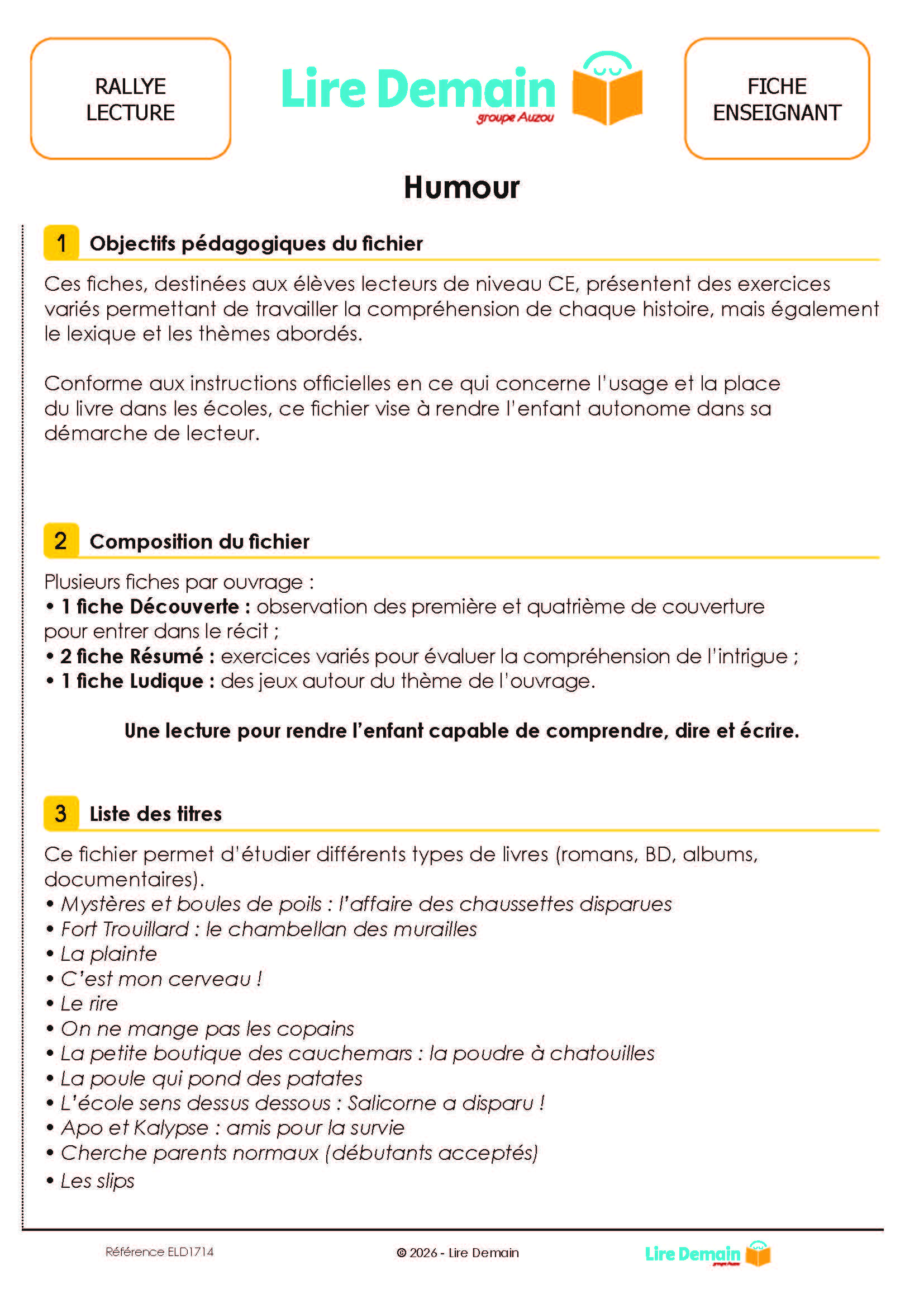 RALLYE LECTURE HUMOUR CE 
