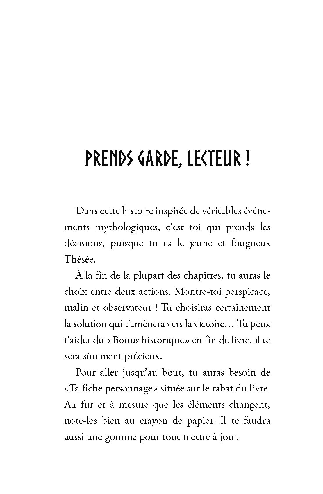 TOI, THESEE CONTRE LE MINOTAURE