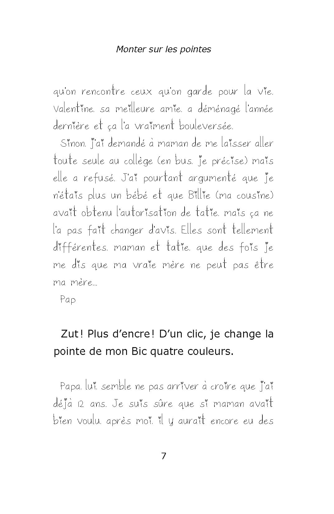 MONTER SUR LES POINTES