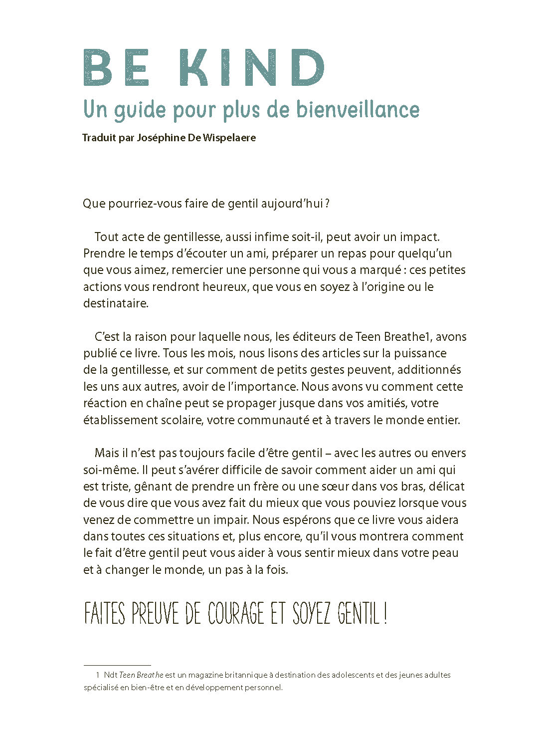 BE KIND : UN GUIDE POUR PLUS DE BIENVEILLANCE BE KIND : UN GUIDE POUR PLUS DE BIENVEILLANCE