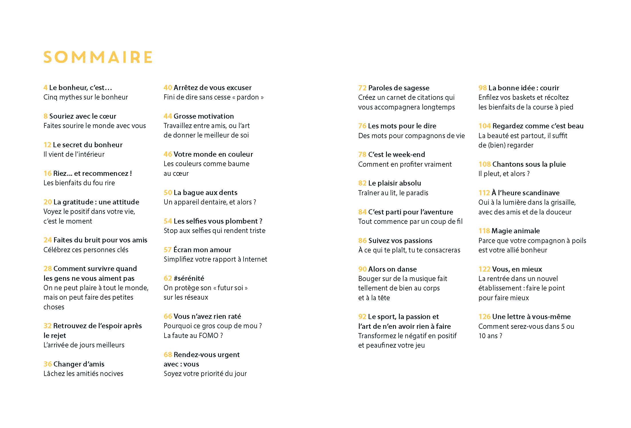 BE HAPPY : UN GUIDE POUR PLUS DE BONHEUR