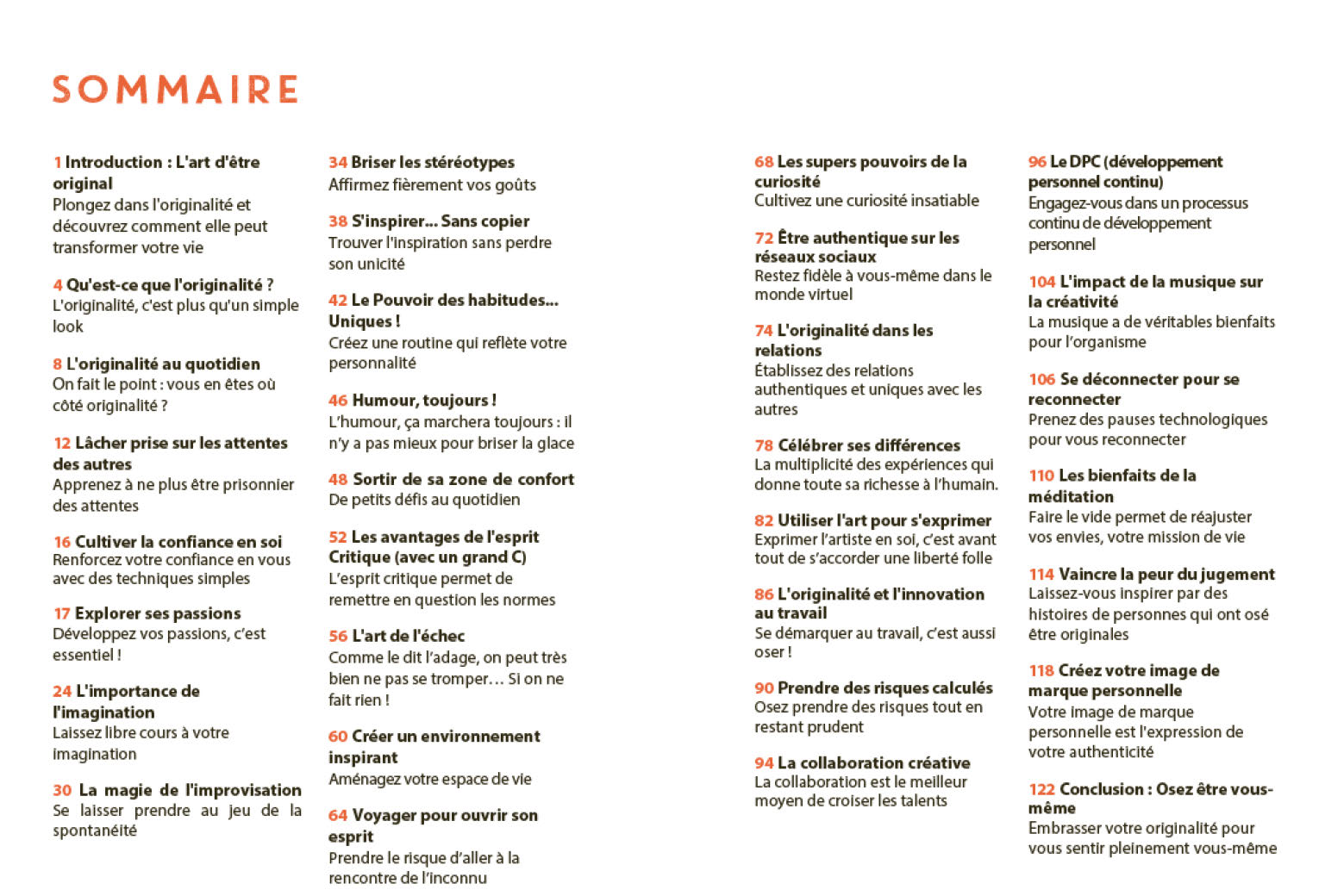 BE ORIGINAL : UN GUIDE POUR PLUS D