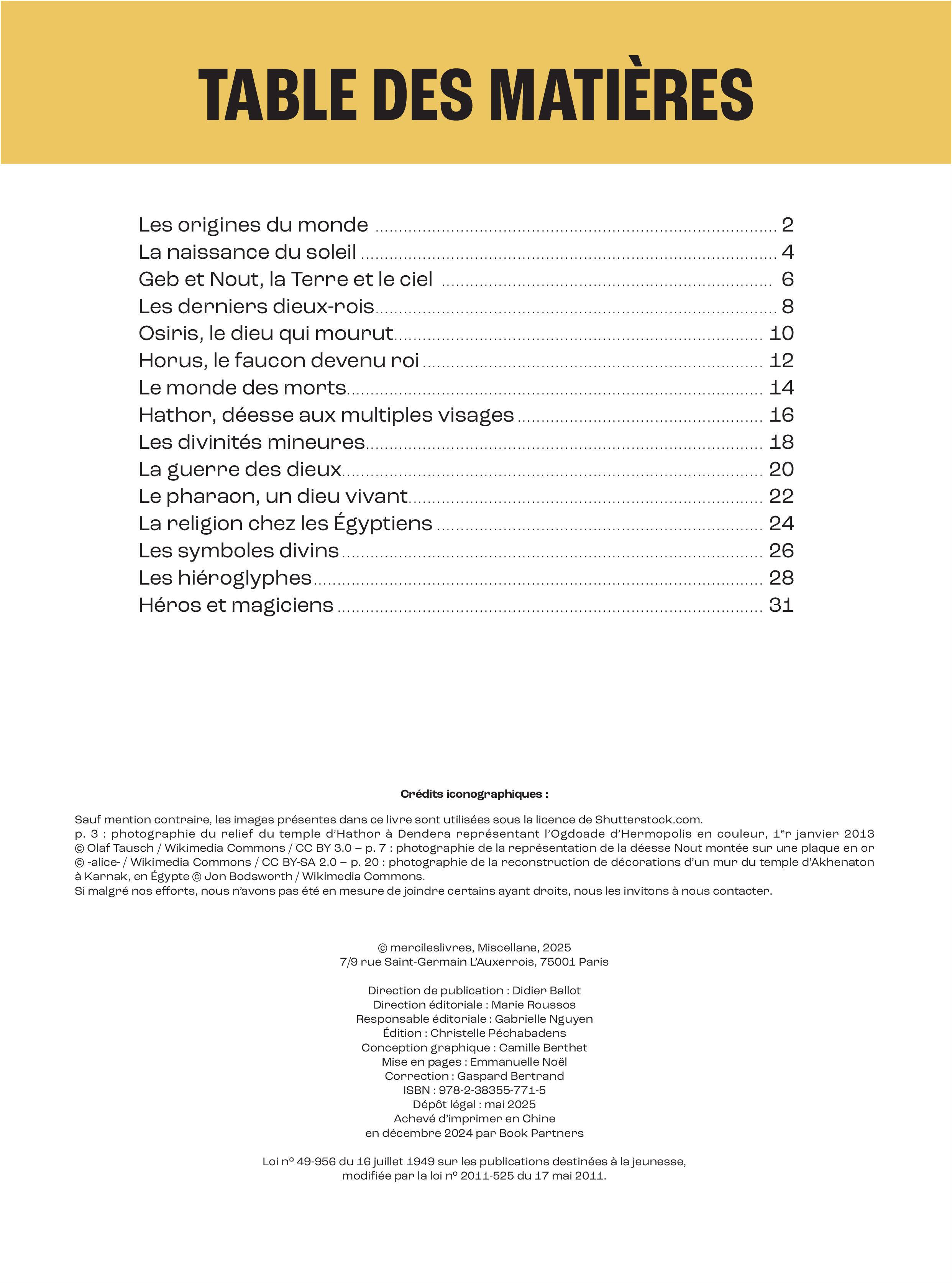 LA MYTHOLOGIE EGYPTIENNE - MILLE ET UN DOCS