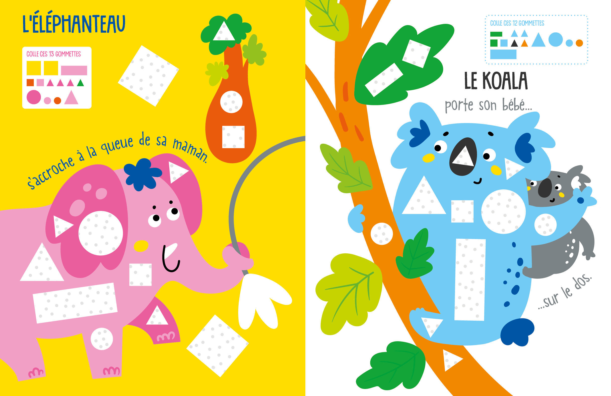 MON CAHIER DE GOMMETTES - LES BEBES ANIMAUX