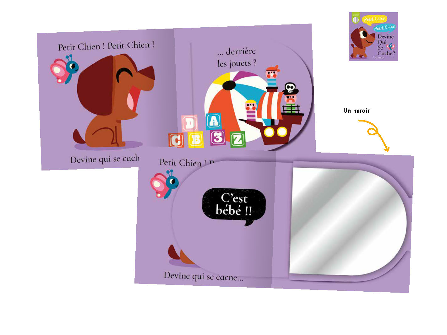 PETIT CHIEN, PETIT CHIEN, DEVINE QUI SE CACHE ? : DES FLAPS & UN MIROIR !