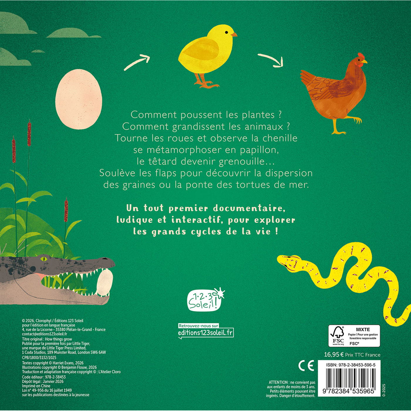 LES CYCLES DE LA VIE - LES ANIMAUX ET LES PLANTES - 8 ROUES ET 18 FLAPS POUR DECOUVRIR LA NATURE