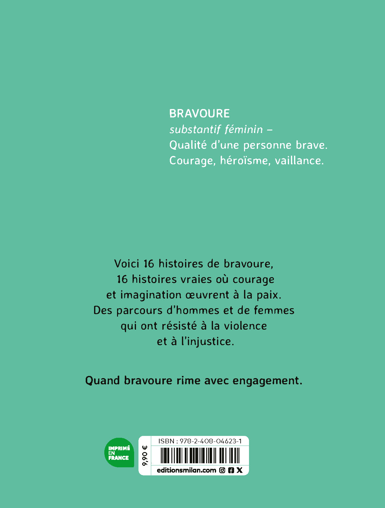 BRAVOURE - 16 RECITS DE COMBATS POUR LA PAIX