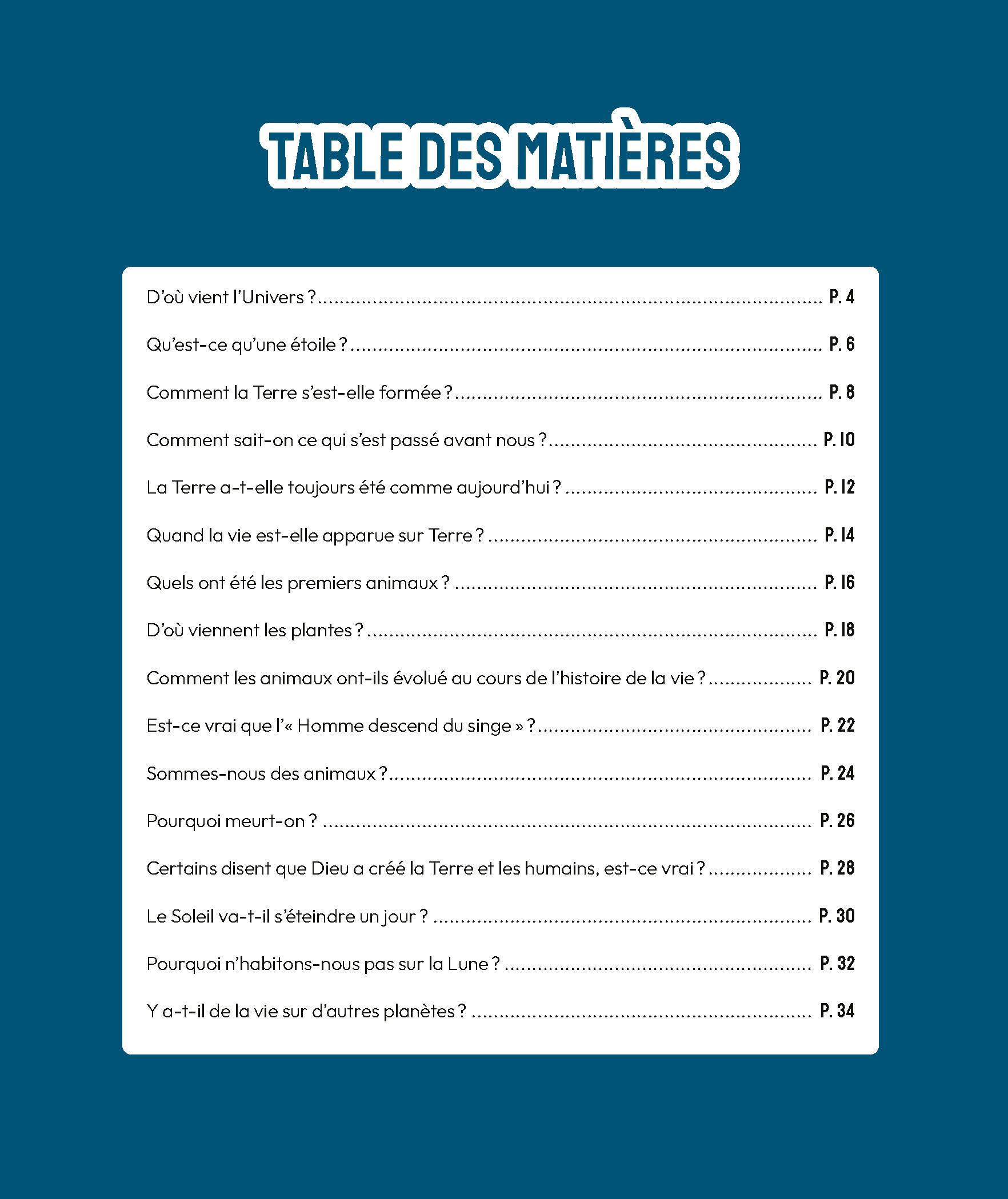 LA TERRE, LA VIE, L