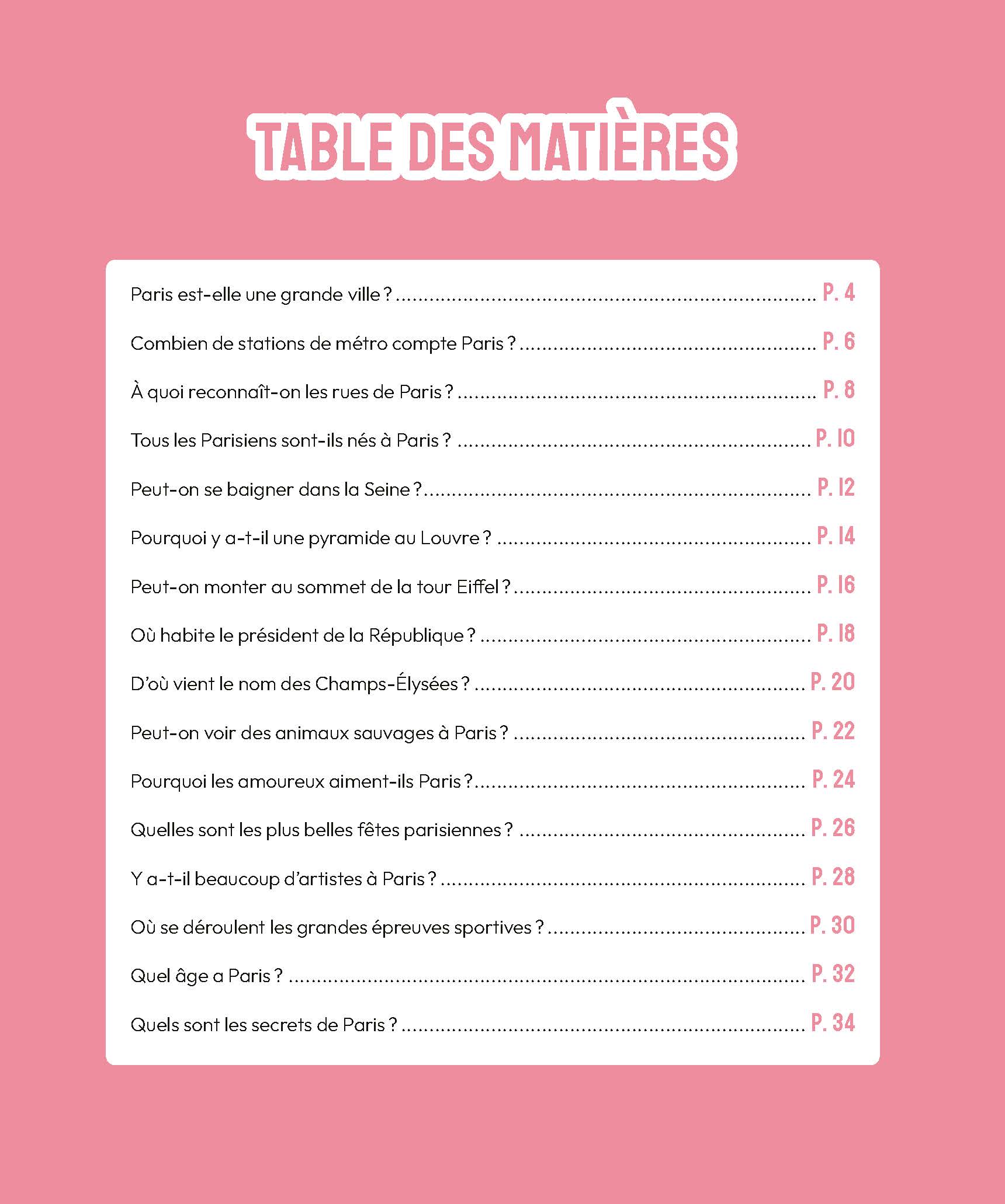 PARIS EN QUESTIONS - TOPIC