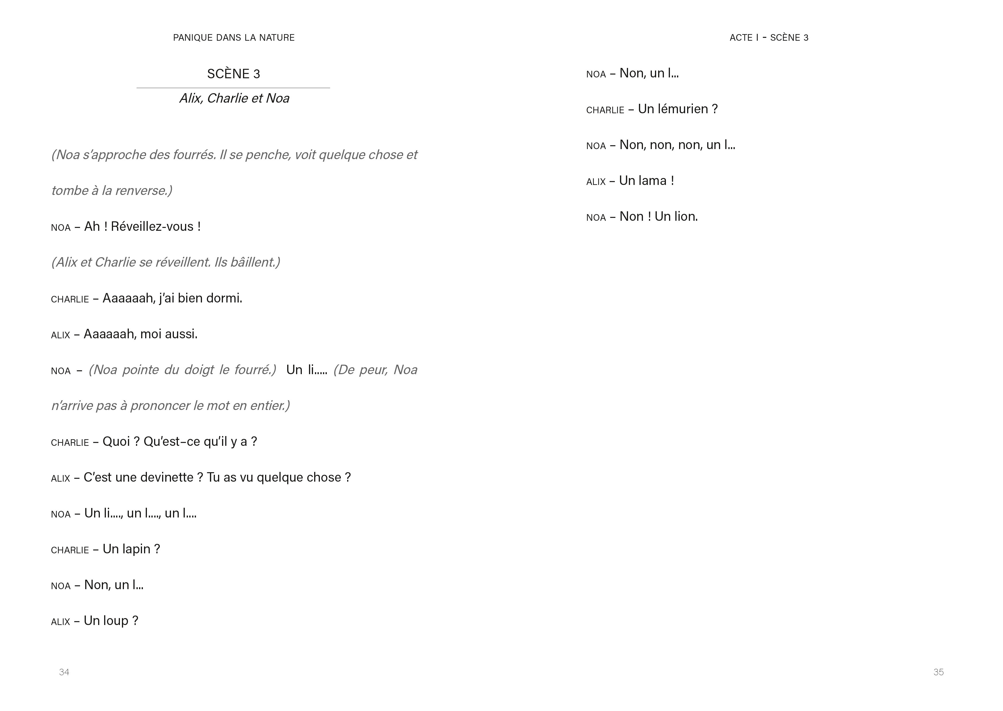 PANIQUE DANS LA NATURE