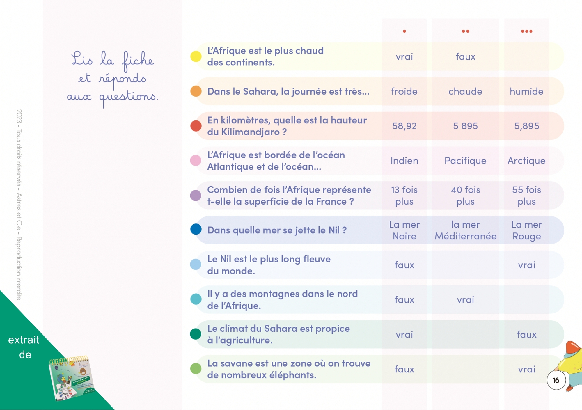 CARNET A LA DECOUVERTE DU MONDE