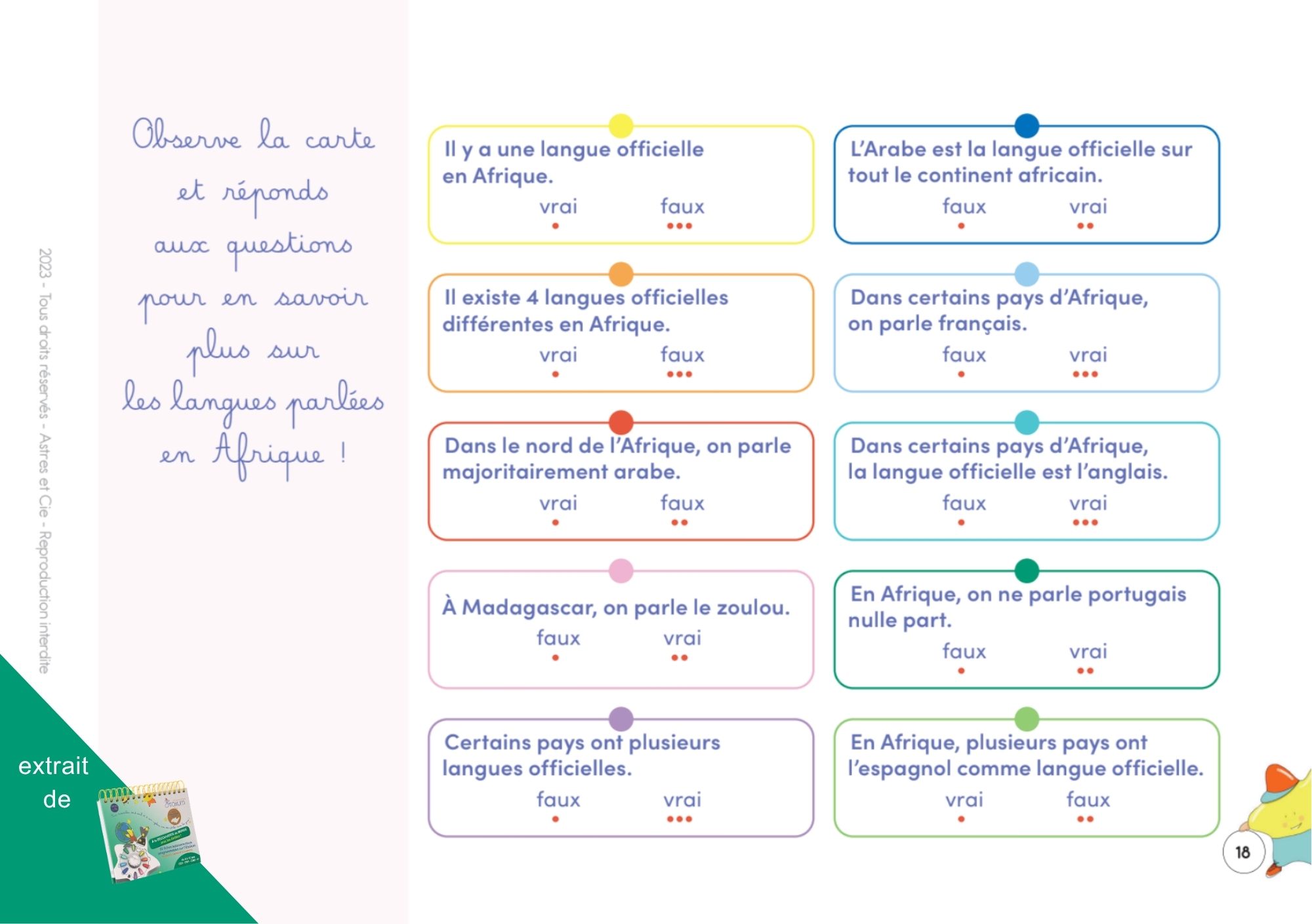 CARNET A LA DECOUVERTE DU MONDE