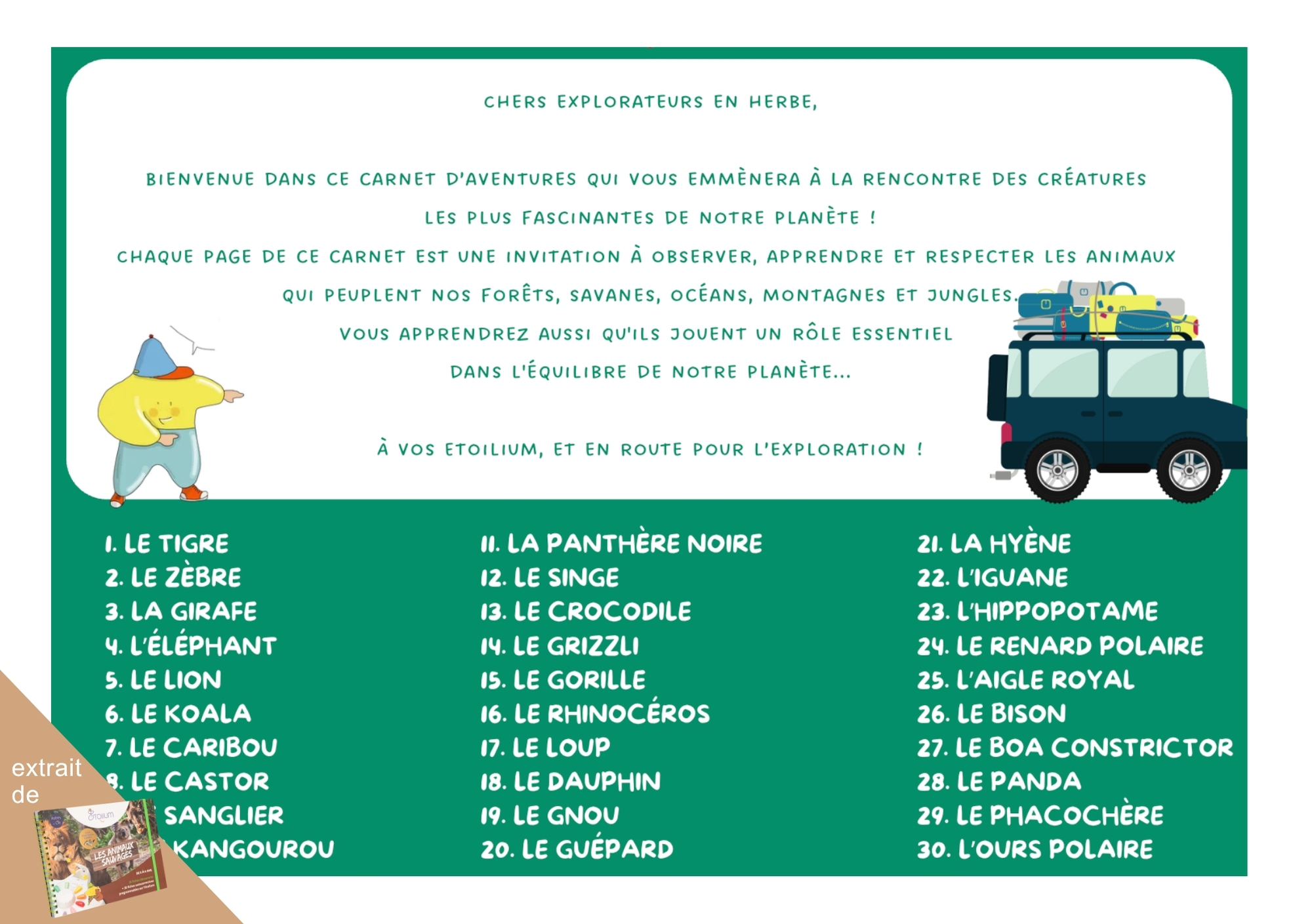 LIVRET ANIMAUX SAUVAGES
