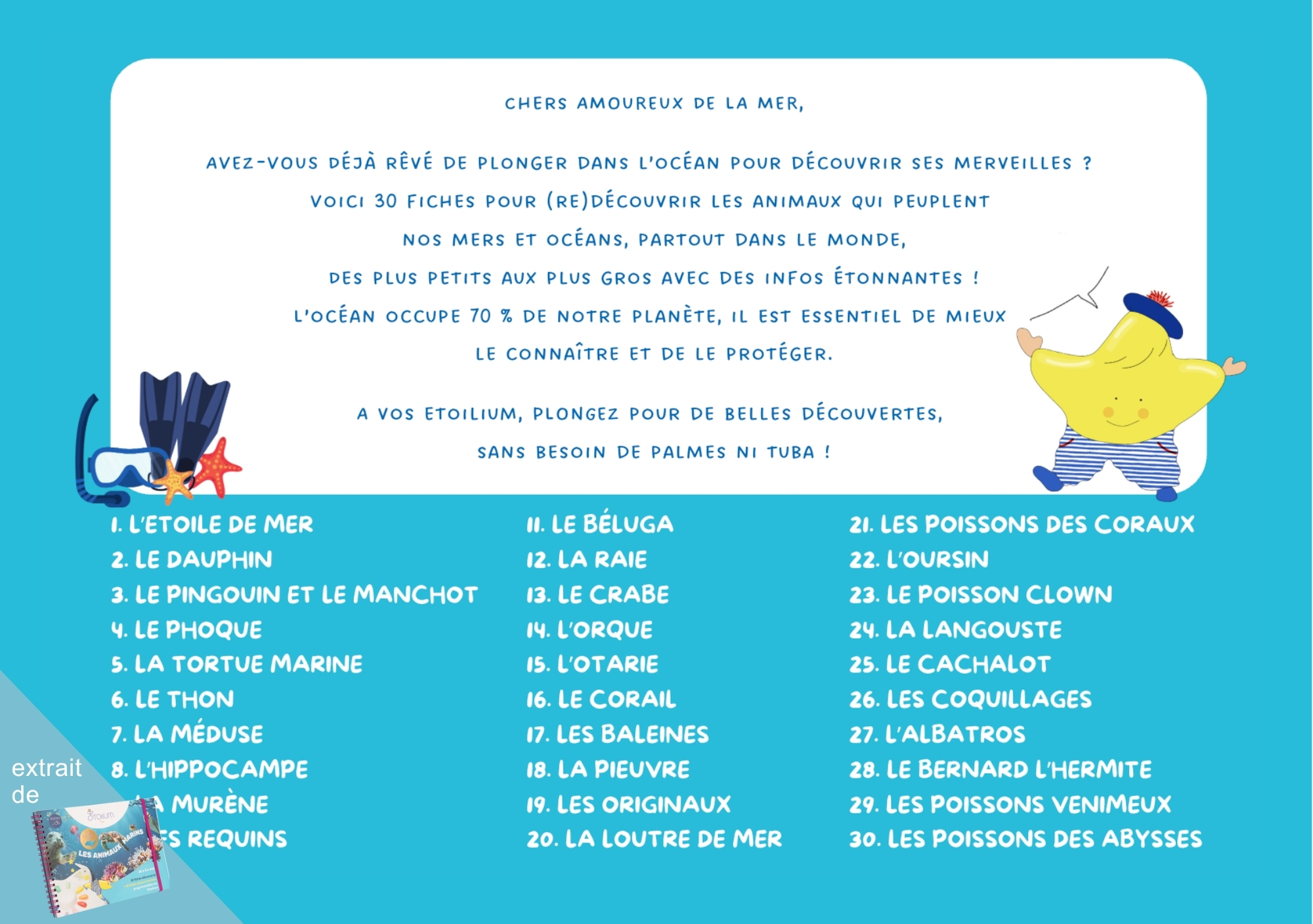 LIVRET LES ANIMAUX MARINS