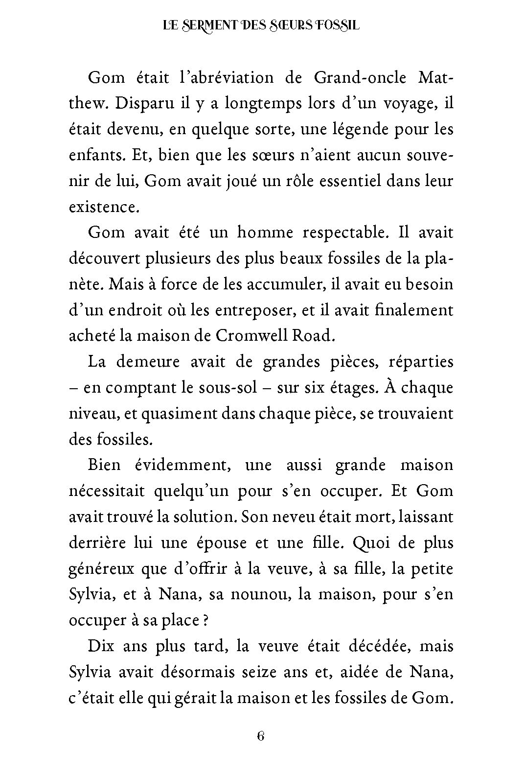 LE SERMENT DES SOEURS FOSSIL