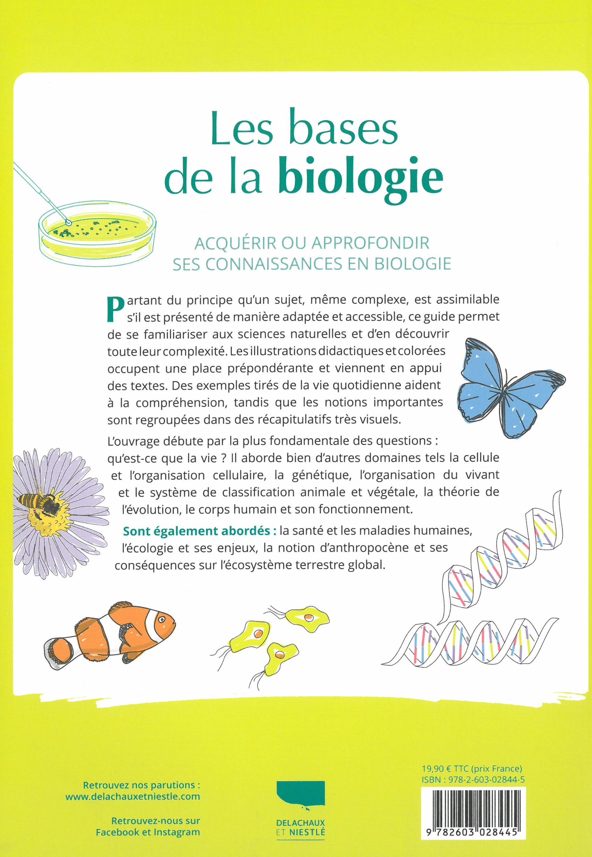 LES BASES DE LA BIOLOGIE EN 70 NOTIONS ILLUSTREES 