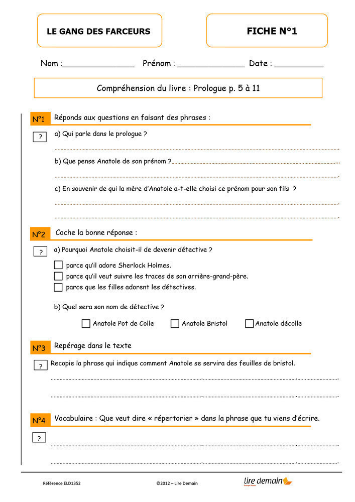 LECTURE SUIVIE - LE GANG DES FARCEURS (FICHIER SEUL)