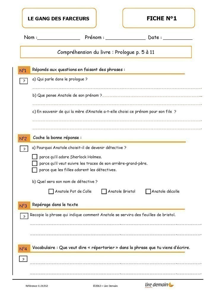 LECTURE SUIVIE - LE GANG DES FARCEURS (FICHIER SEUL)