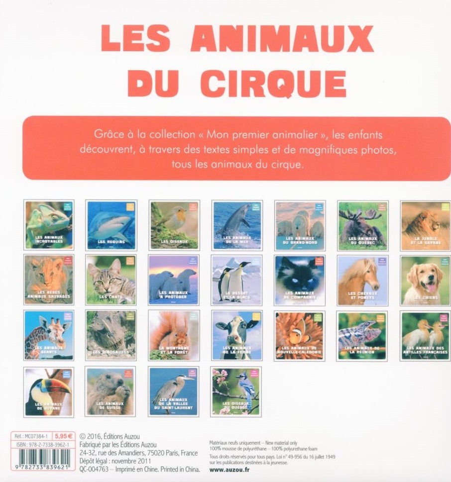 Mon Premier Doc Photo - Les Animaux Du Cirque