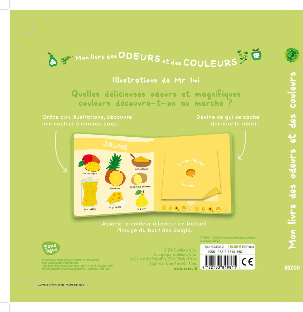 LE MARCHE - MON LIVRE DES ODEURS ET DES COULEURS