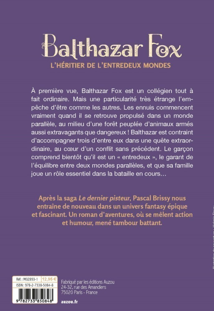 BALTHAZAR FOX T1 (LHERITIER DE LENTREDEUX MONDES )   