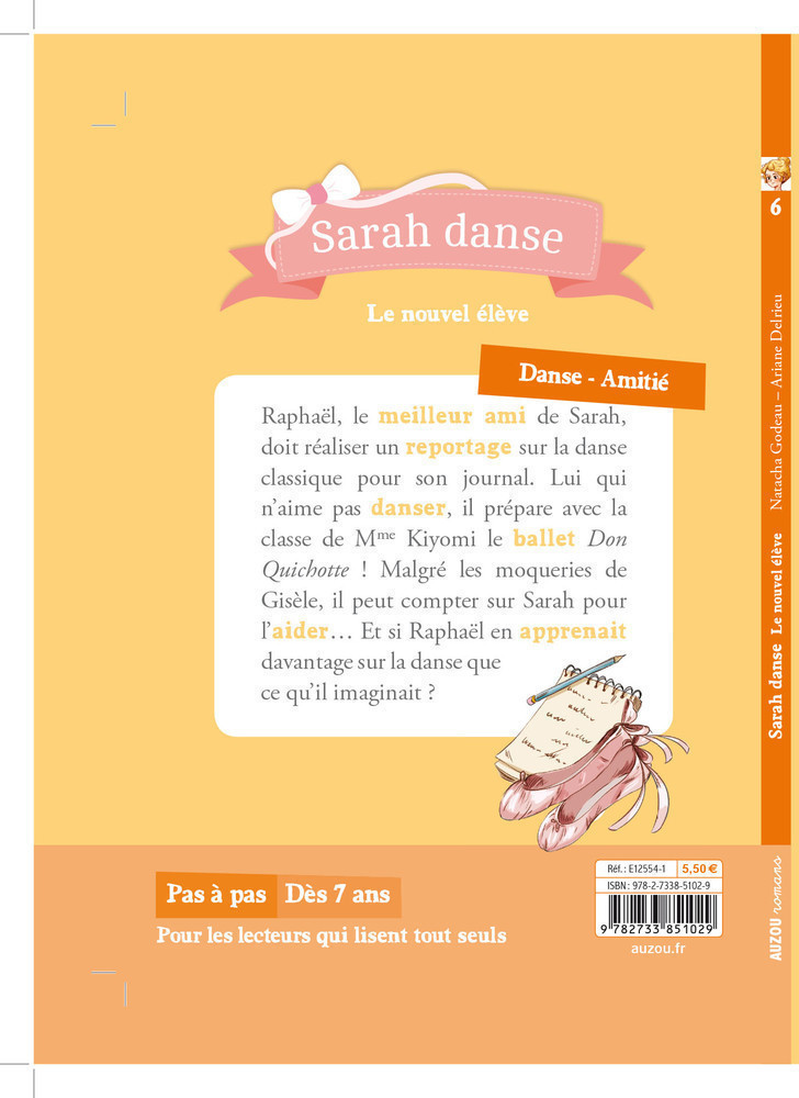 Sarah Danse -Tome 6 - Le Nouvel Élève (Coll. Pas À Pas)