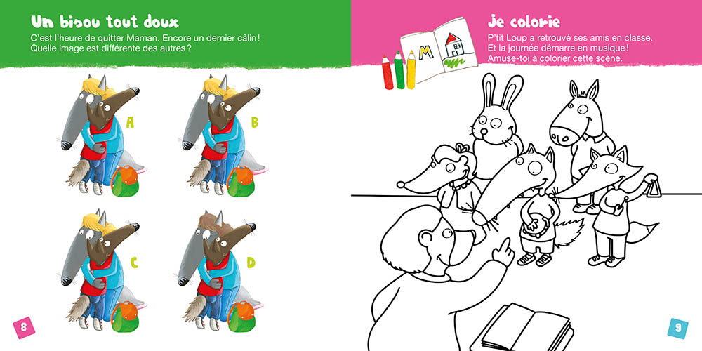 Mon Cahier D'activités P'tit Loup - À L'école