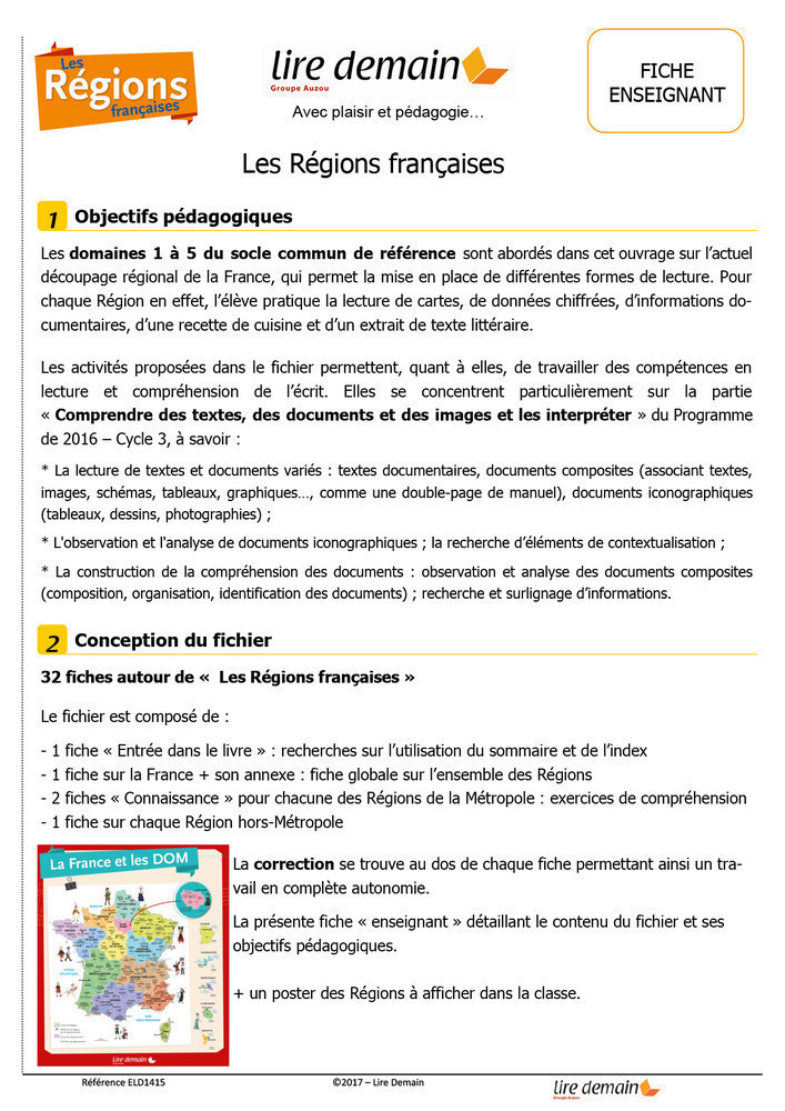 RALLYE DOC - LES REGIONS FRANCAISES (FICHIER SEUL)
