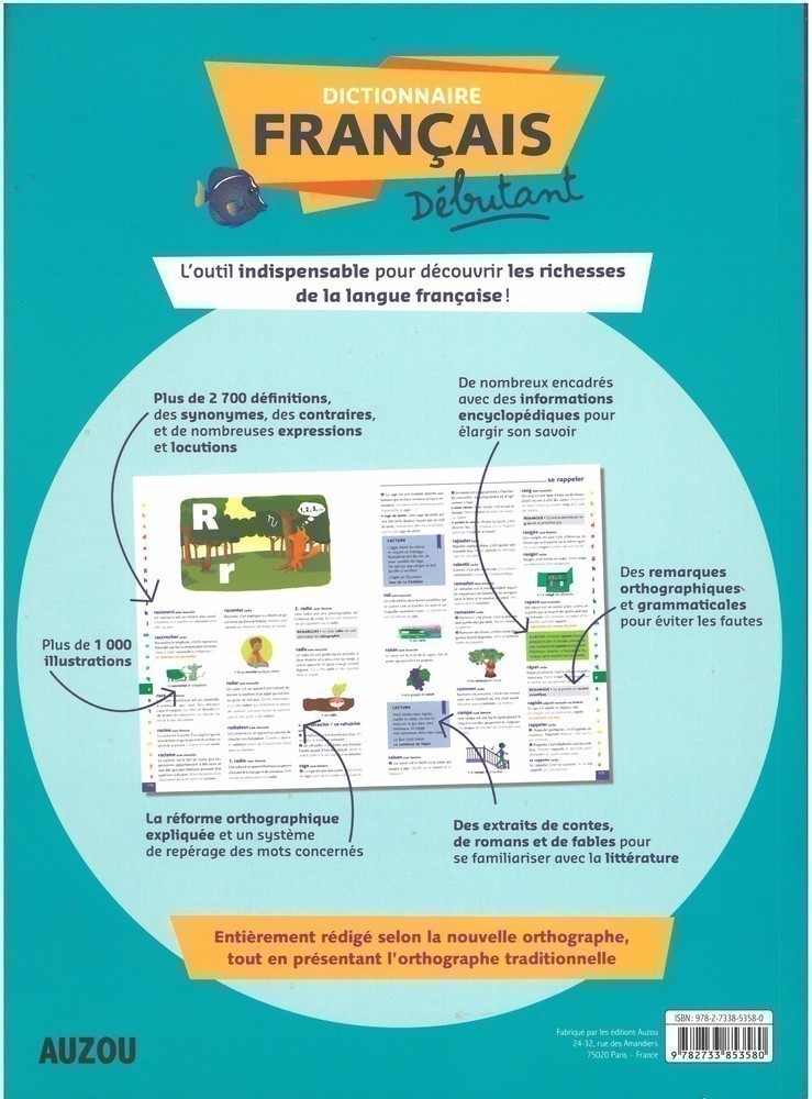 DICTIONNAIRE DE FRANCAIS DEBUTANT (GRAND FORMAT SOUPLE)