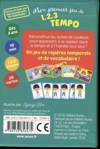 Mon Premier Jeu De 1, 2, 3 Tempo - Se Repérer Dans Le Temps