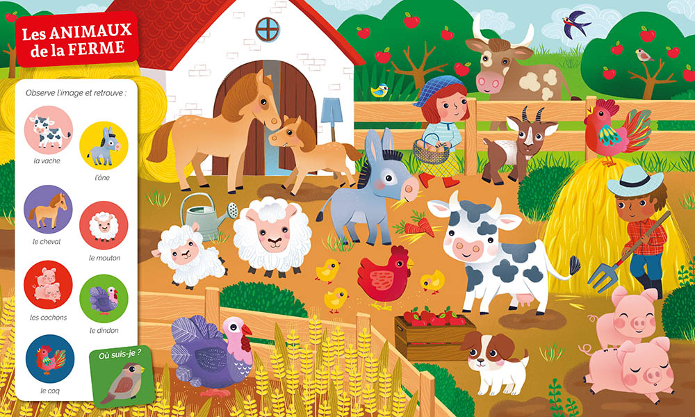 CHERCHE ET TROUVE DES TOUT-PETITS CHEZ LES ANIMAUX 